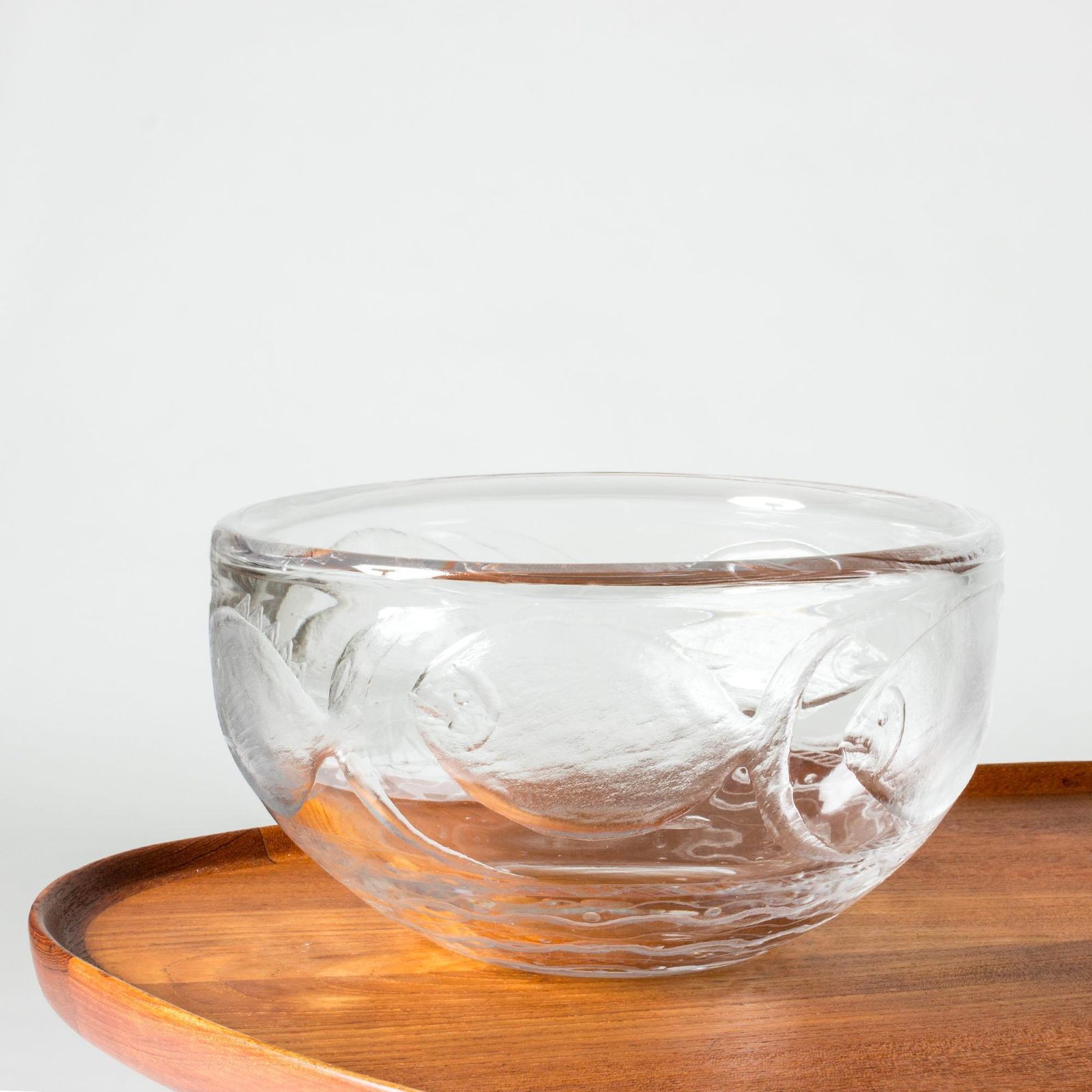 Zweeds mid-century glazen schaal van Erik Höglund, Boda, Zweden, ca. jaren 1950 photo furniture