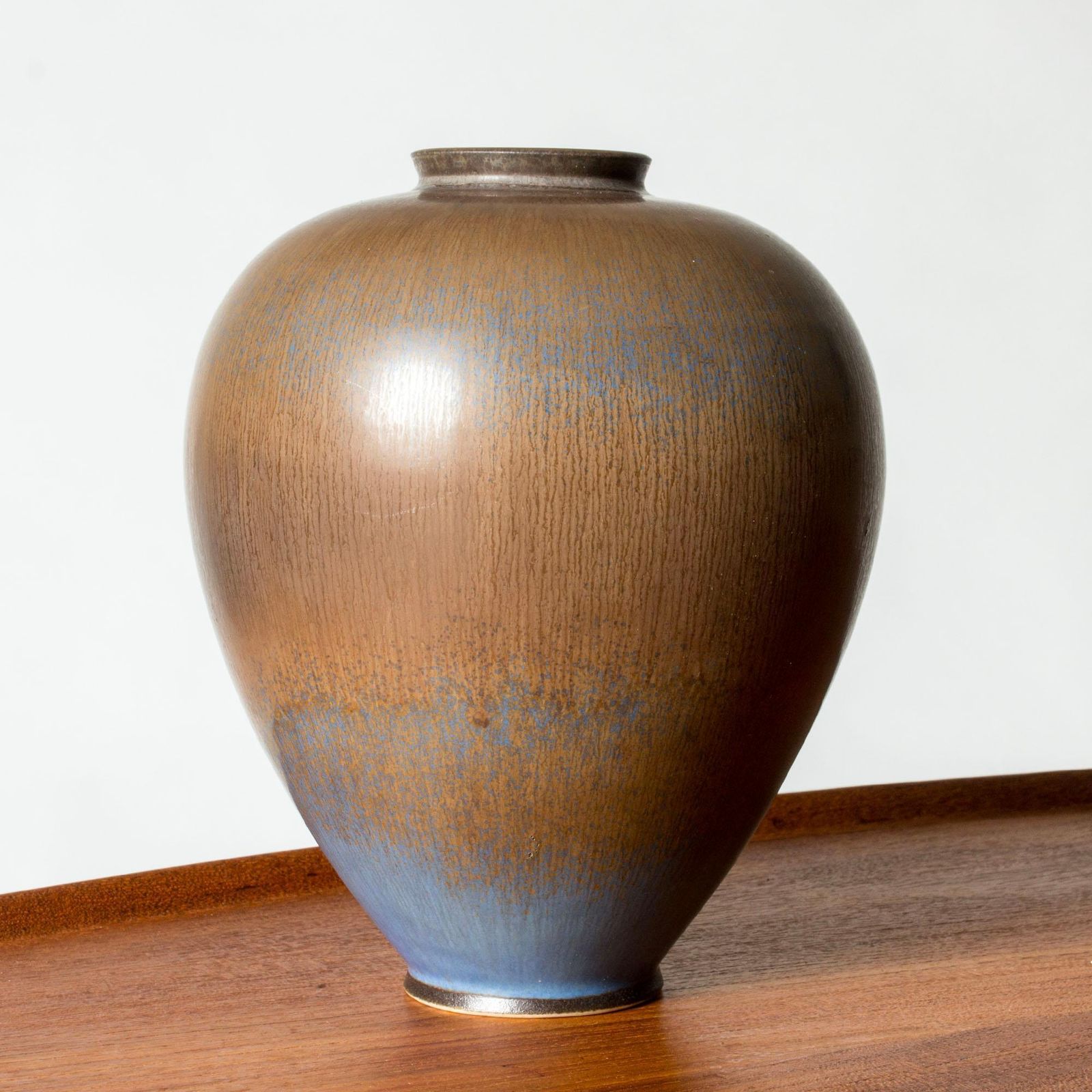 Midcentury Stoneware Vase By Berndt Friberg, Gustavsbergs Studio, Sweden, 1950 photo Home Decor