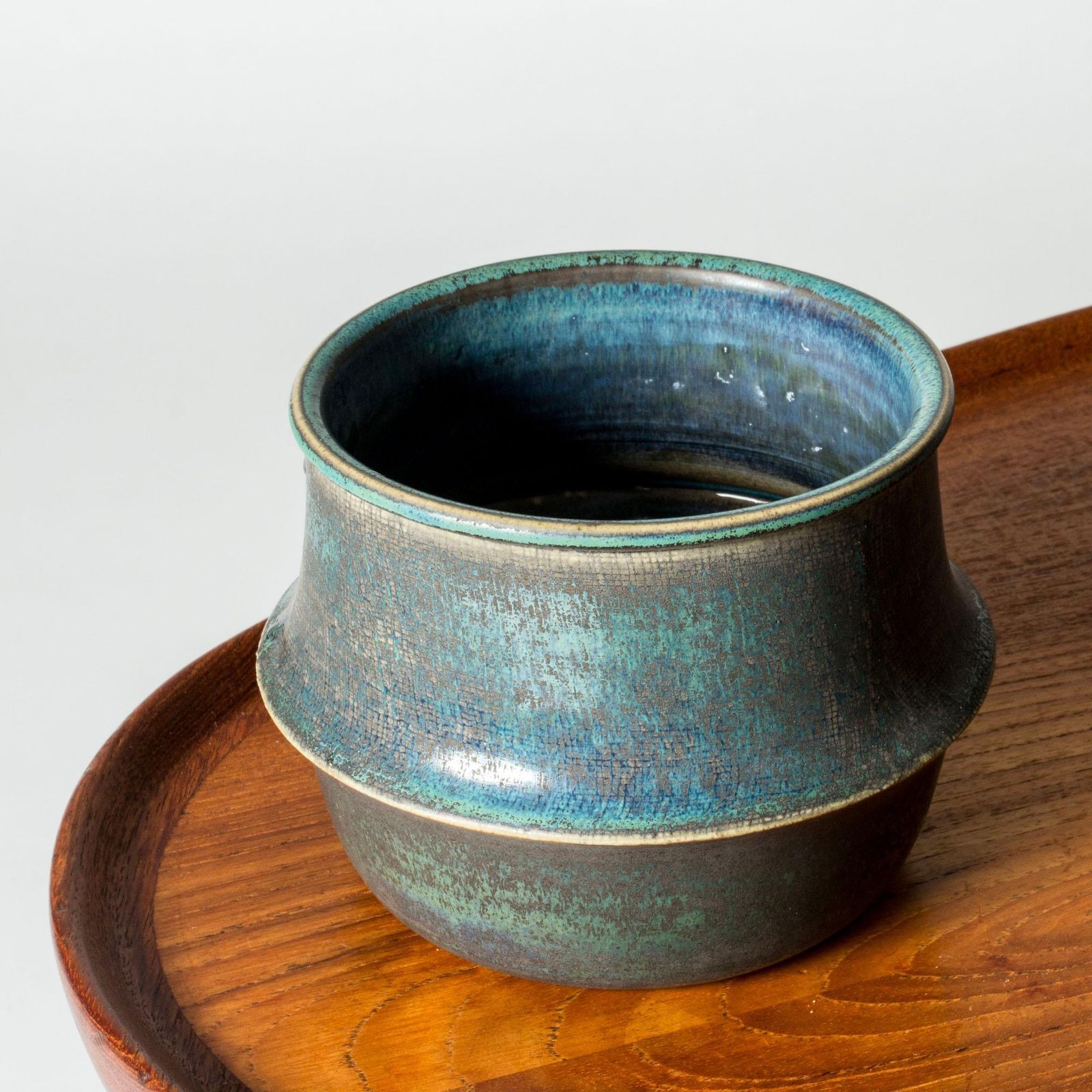 Vase en grès mid-century par Stig Lindberg, Gustavsbergs Studio, Suède, 1963 photo for sale