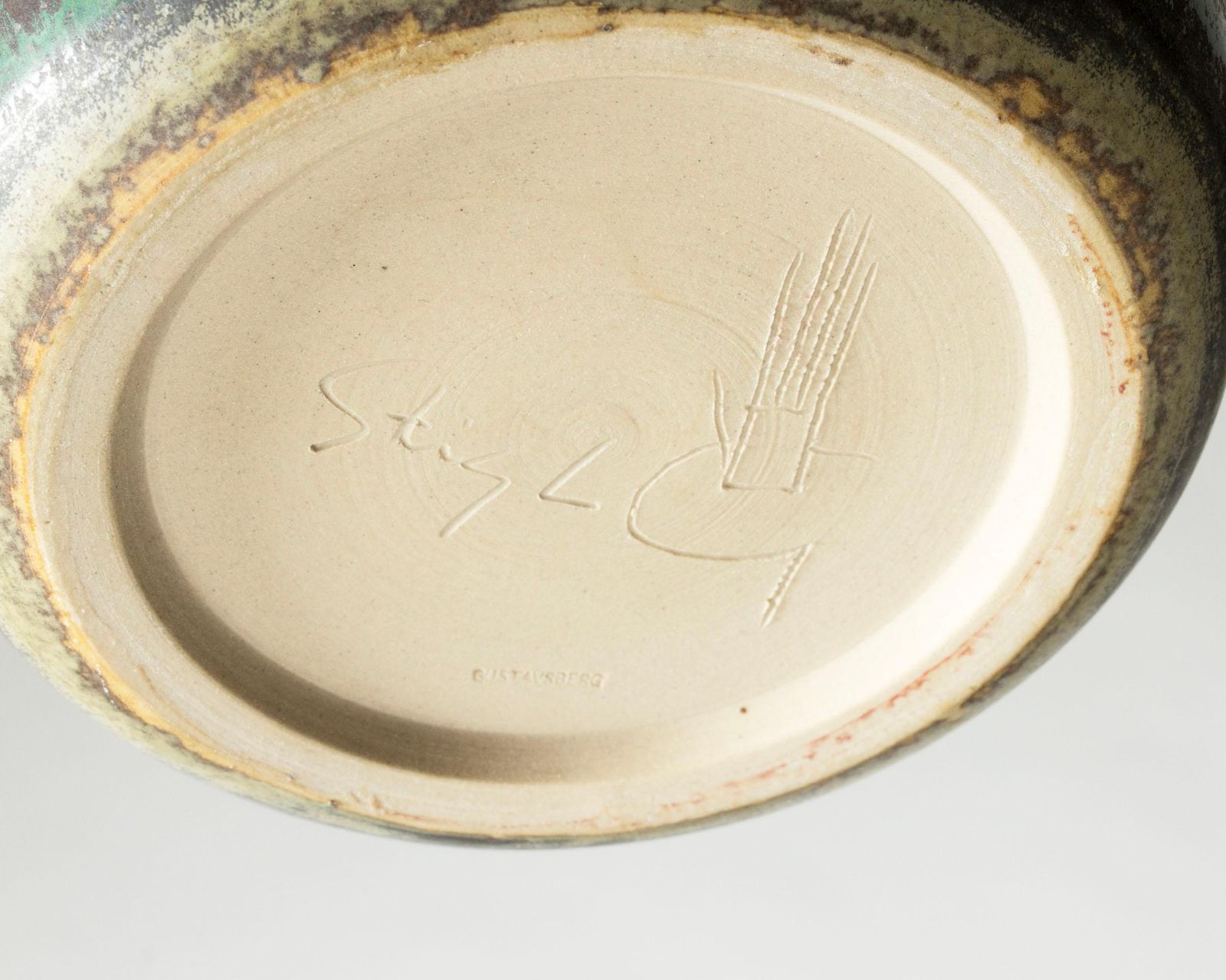 photo for sale Vase en grès mid-century par Stig Lindberg, Gustavsbergs Studio, Suède, 1963