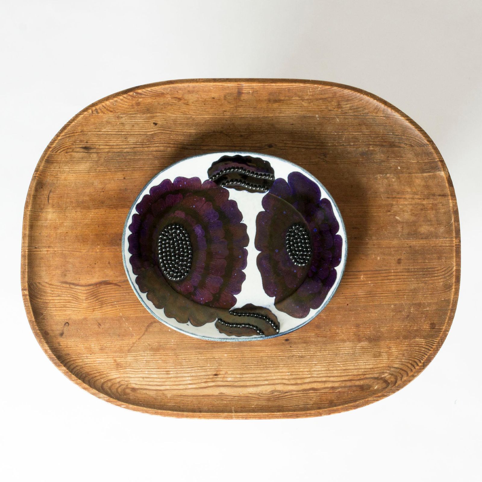 Uniek stoneware bord van Birger Kaipiainen voor Arabia, Finland, jaren 1960/70 photo 16371.0