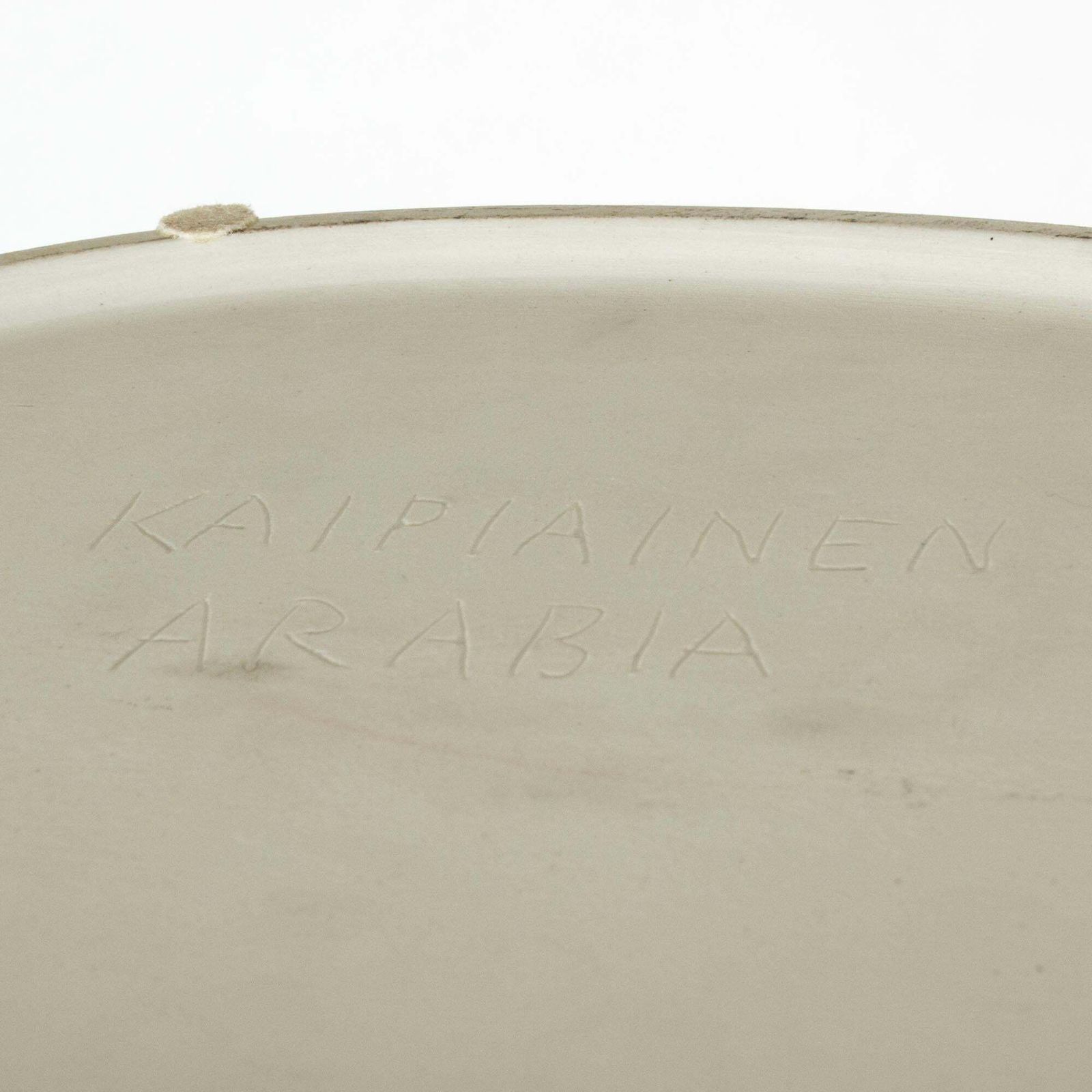 photo vintage Uniek stoneware bord van Birger Kaipiainen voor Arabia, Finland, jaren 1960/70