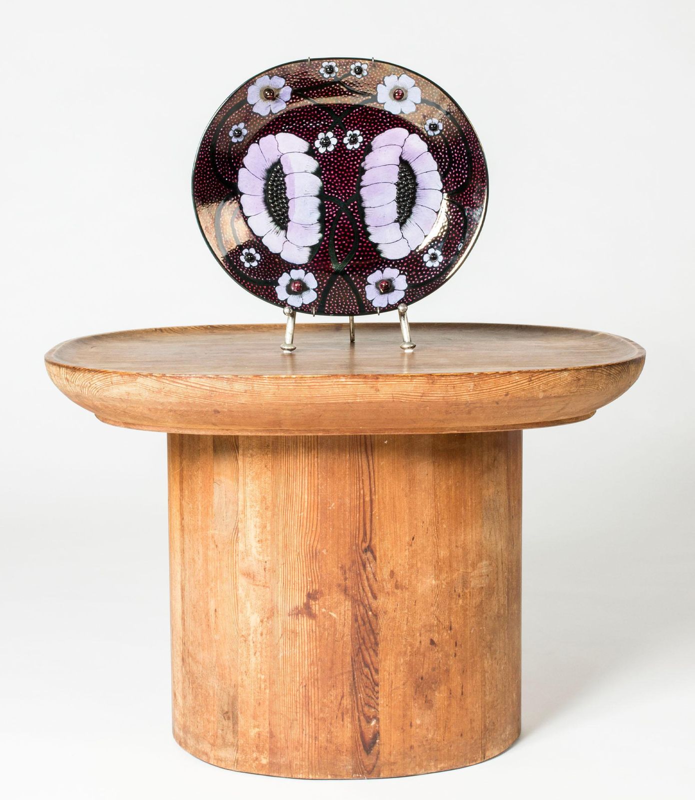 Plat en grès unique par Birger Kaipiainen pour Arabia, Finlande, années 1960/70 photo furniture