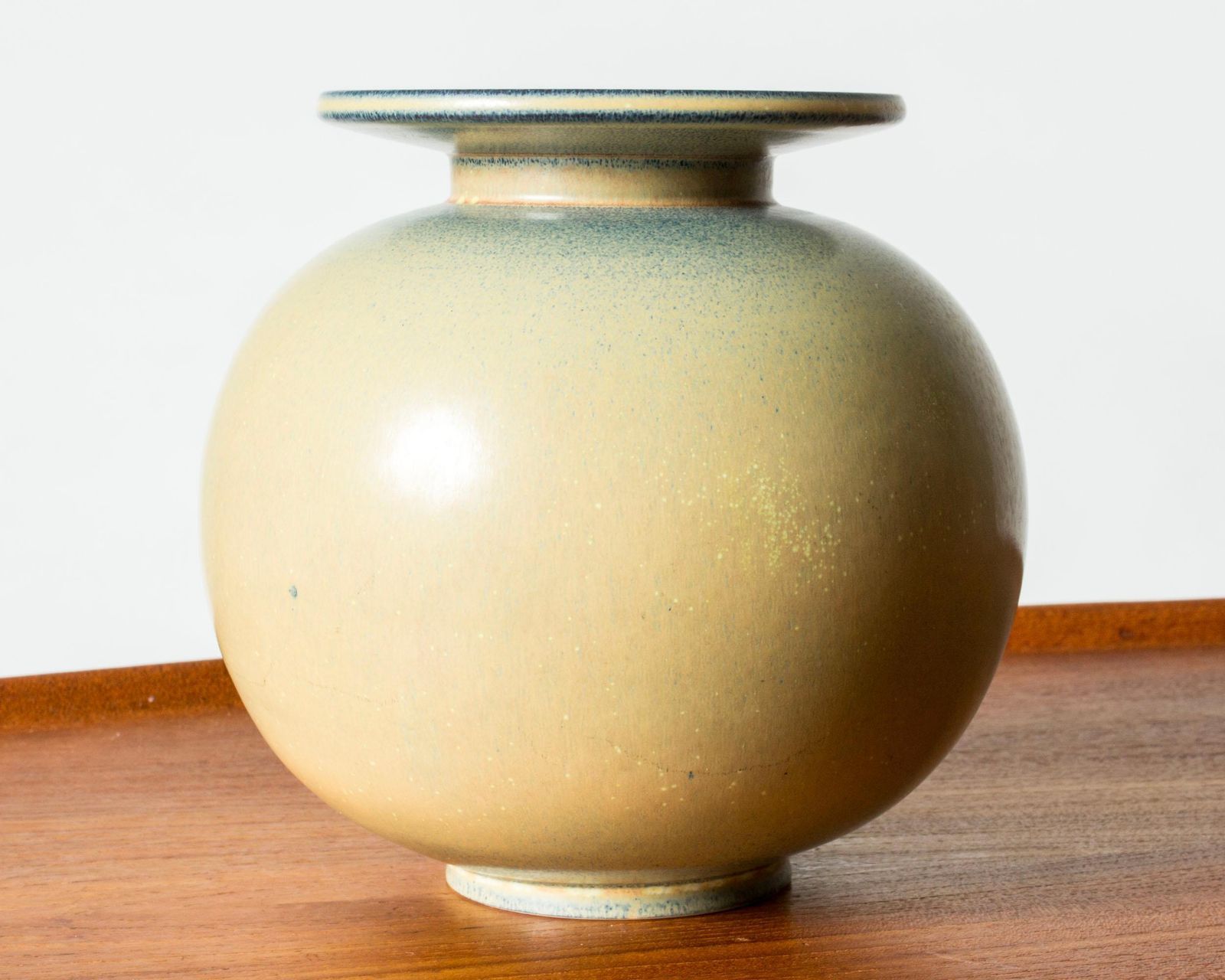 Midcentury Stoneware Vase By Gunnar Nylund, Rörstrand Ateljé, Sweden, 1940s photo furniture