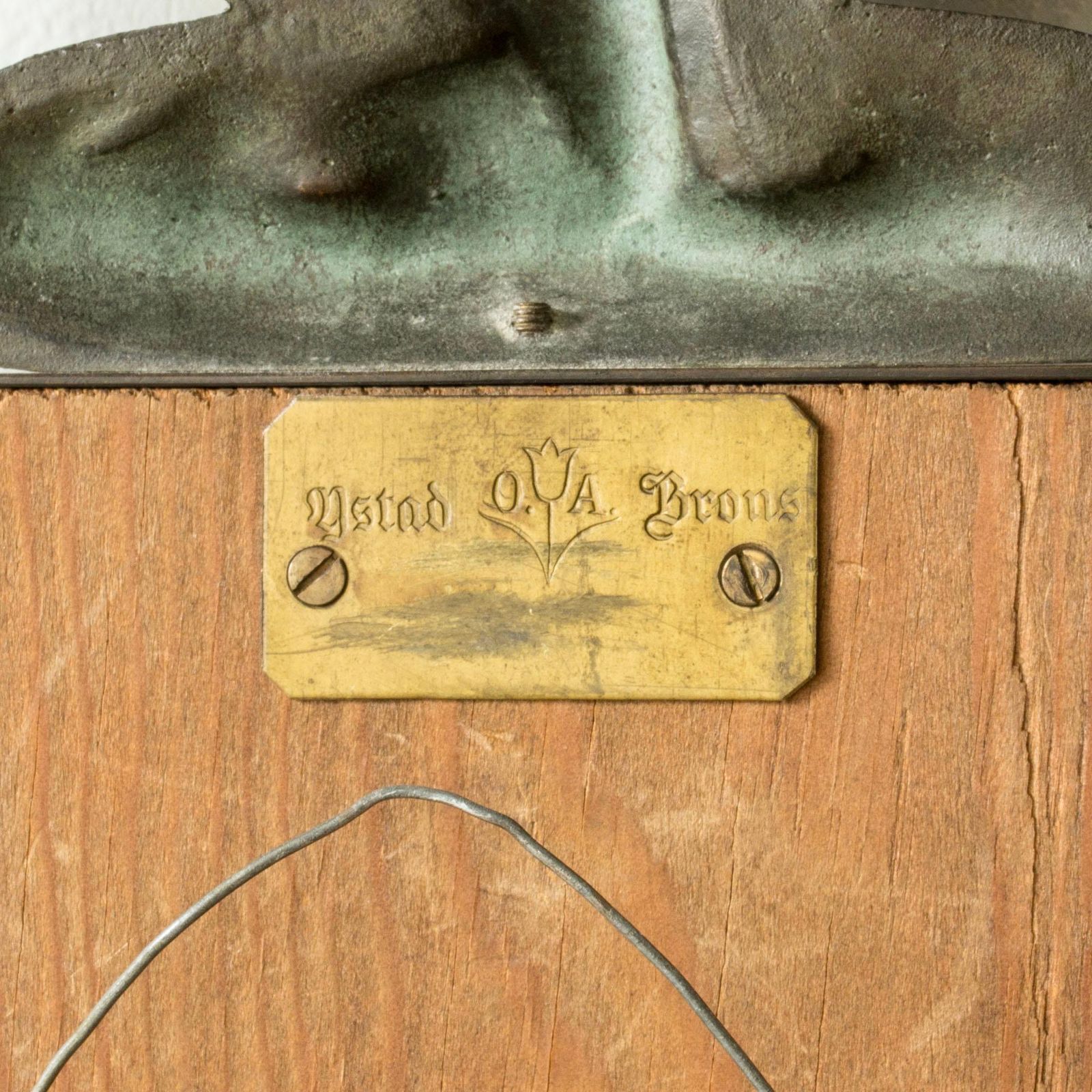 photo furniture Swedish Grace Bronze Wall Mirror By Oscar Antonsson, Ystad Metall, Sweden, 1930s