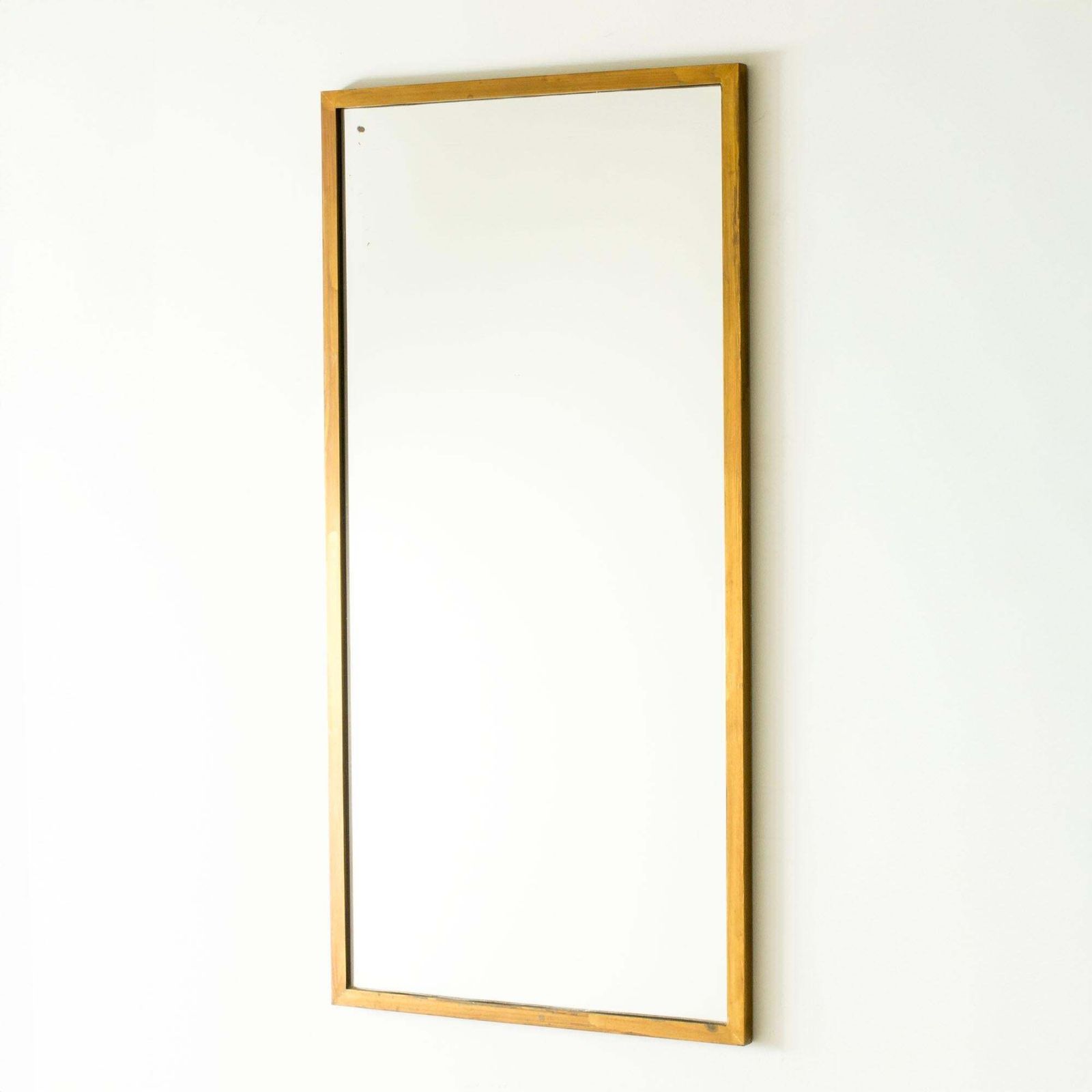 Zweeds Modern messing wandspiegel, jaren 1940/50 photo for sale