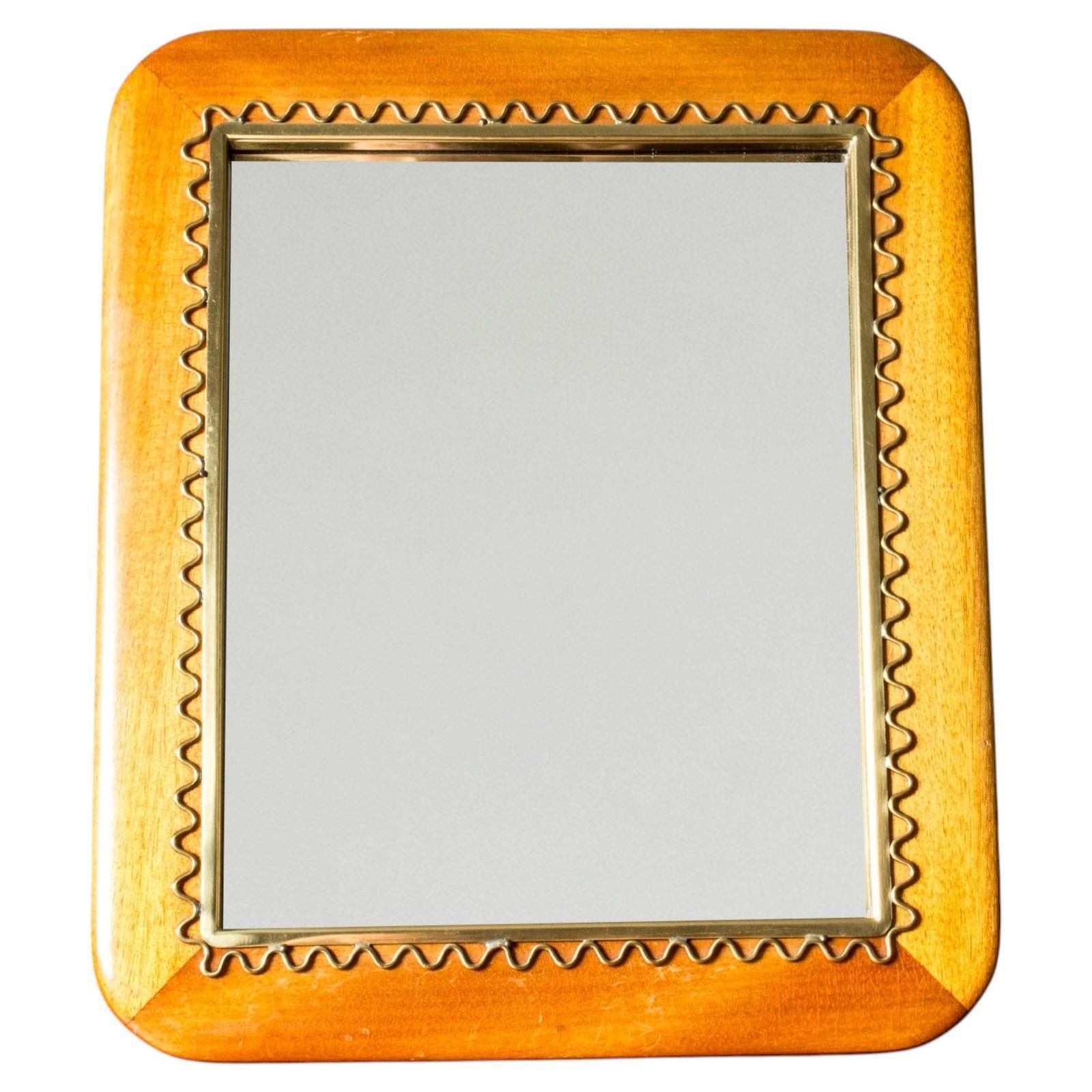 Swedish Modern mahonie tafelspiegel, Svensk Hemslöjd, Zweden, jaren 1940