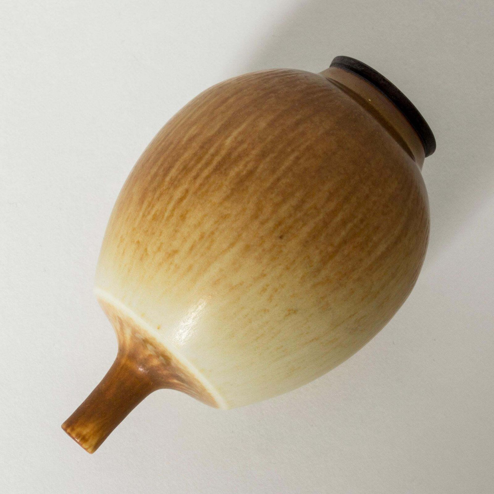 Vase en grès mid-century par Berndt Friberg, Gustavsberg, Suède, 1977 photo Décoration