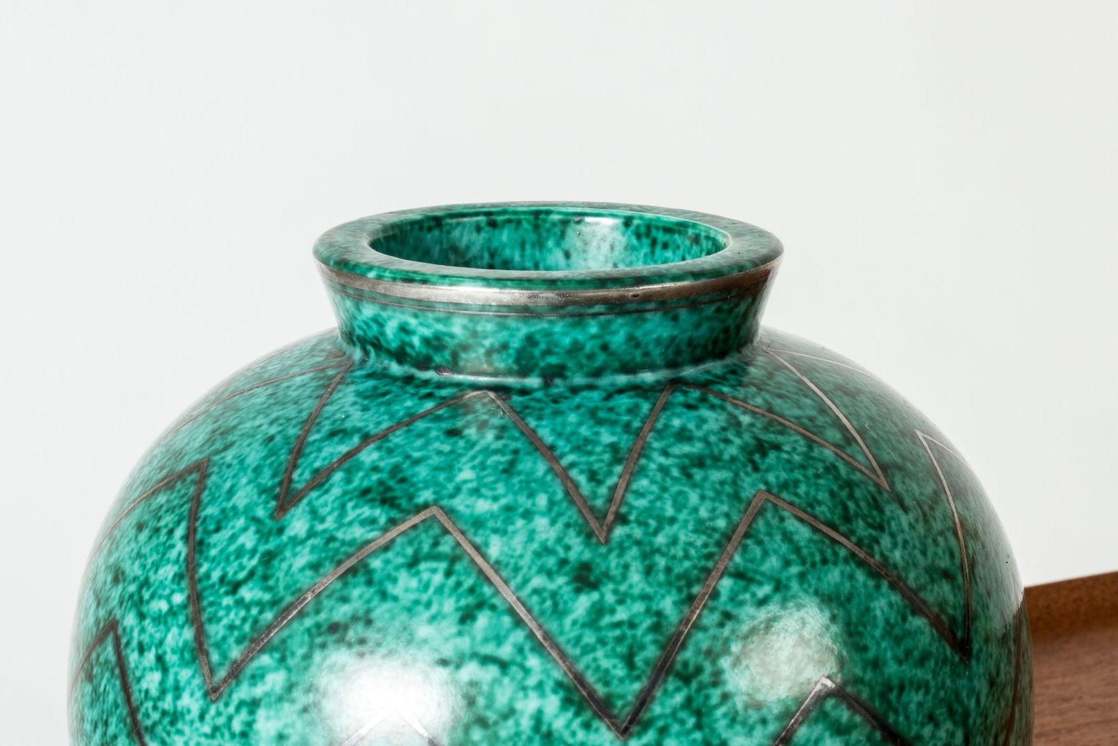 Stoneware "Argenta" vaas van Wilhelm Kåge, Gustavsberg, Zweden, 1937 photo 3274.0