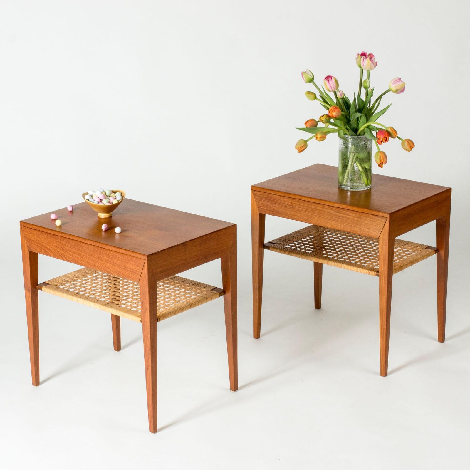 Severin Hansen Teak Side Tables, Scandinavian Modern, Denmark, 1950s photo furniture