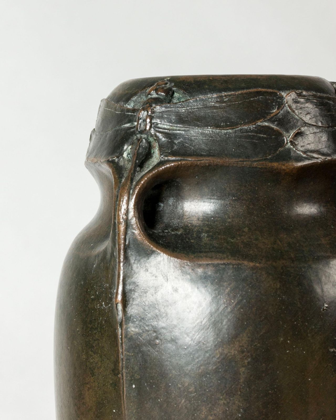 Art Noveau Bronze Vase By A. Granberg For Hugo Elmqvist, Sweden, Ca 1900 photo Home Decor
