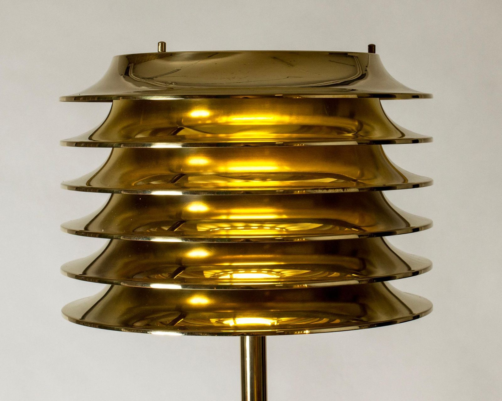 Finnish Midcentury Modern Brass Floor Lamp By Kai Ruokonen For Orno, 1970s photo Lighting