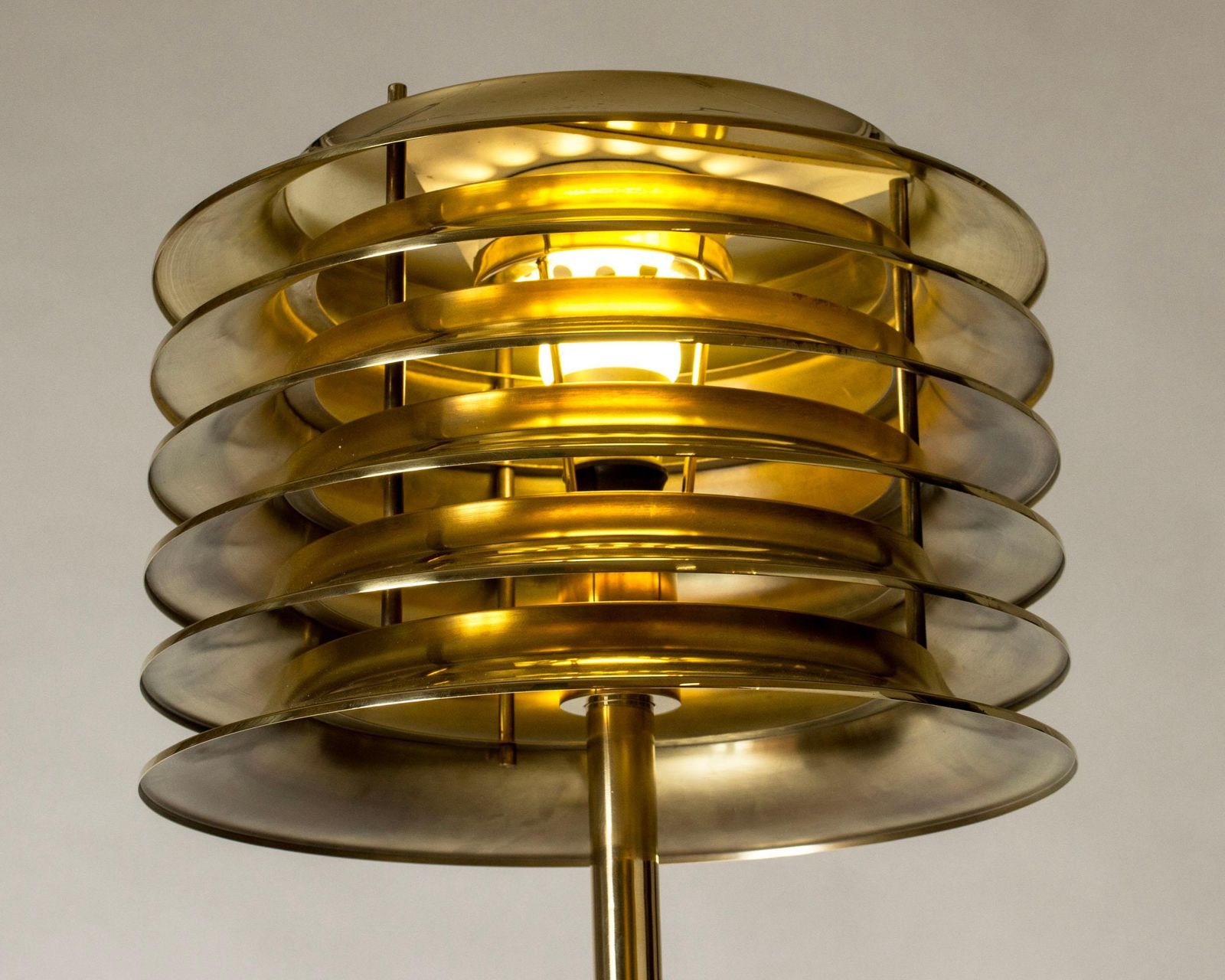 Finnish Midcentury Modern Brass Floor Lamp By Kai Ruokonen For Orno, 1970s photo 13100.0