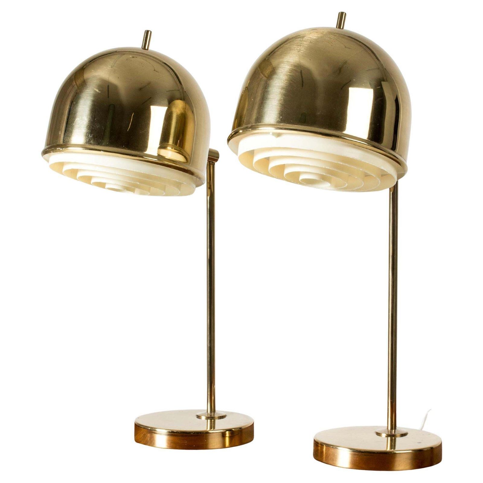 Vintage Mid-Century Messing Tafellampen van Bergboms, Zweden, jaren 1960