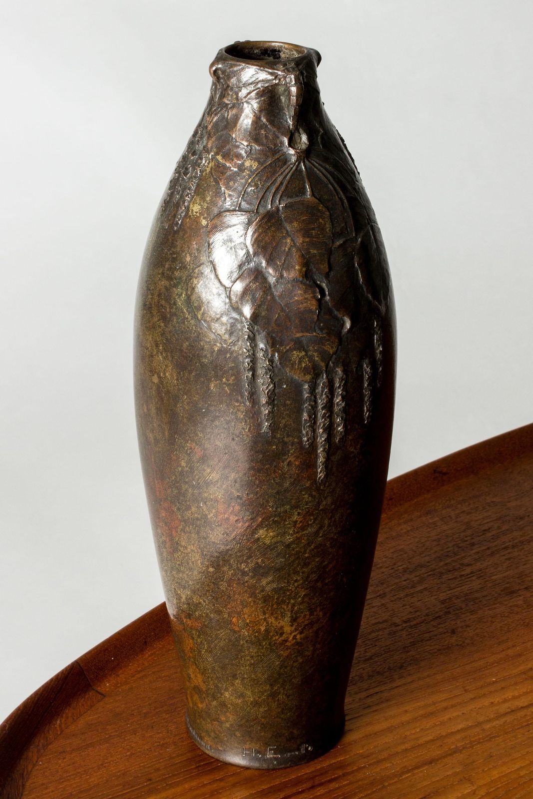 Vase Art Nouveau en bronze par Hugo Elmqvist, Suède, vers 1900 photo furniture
