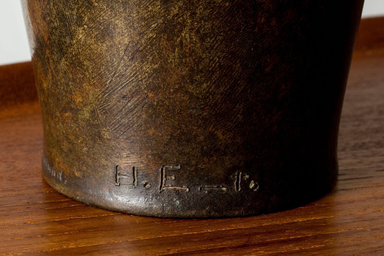 Vase Art Nouveau en bronze par Hugo Elmqvist, Suède, vers 1900 photo Décoration