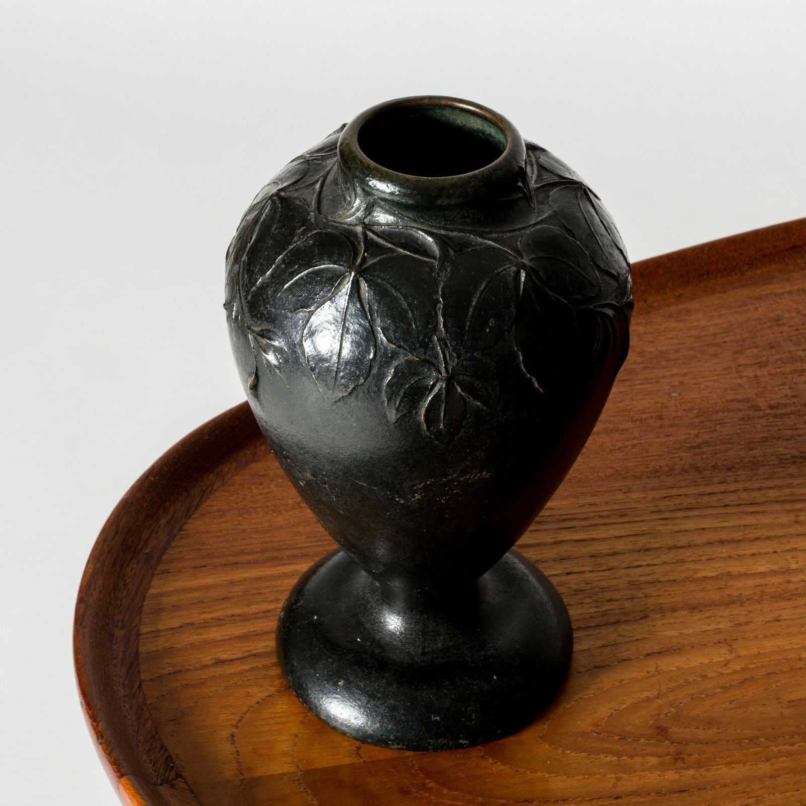 Art Noveau Bronze Vase By Hugo Elmqvist, Sweden, Ca 1900 photo for sale