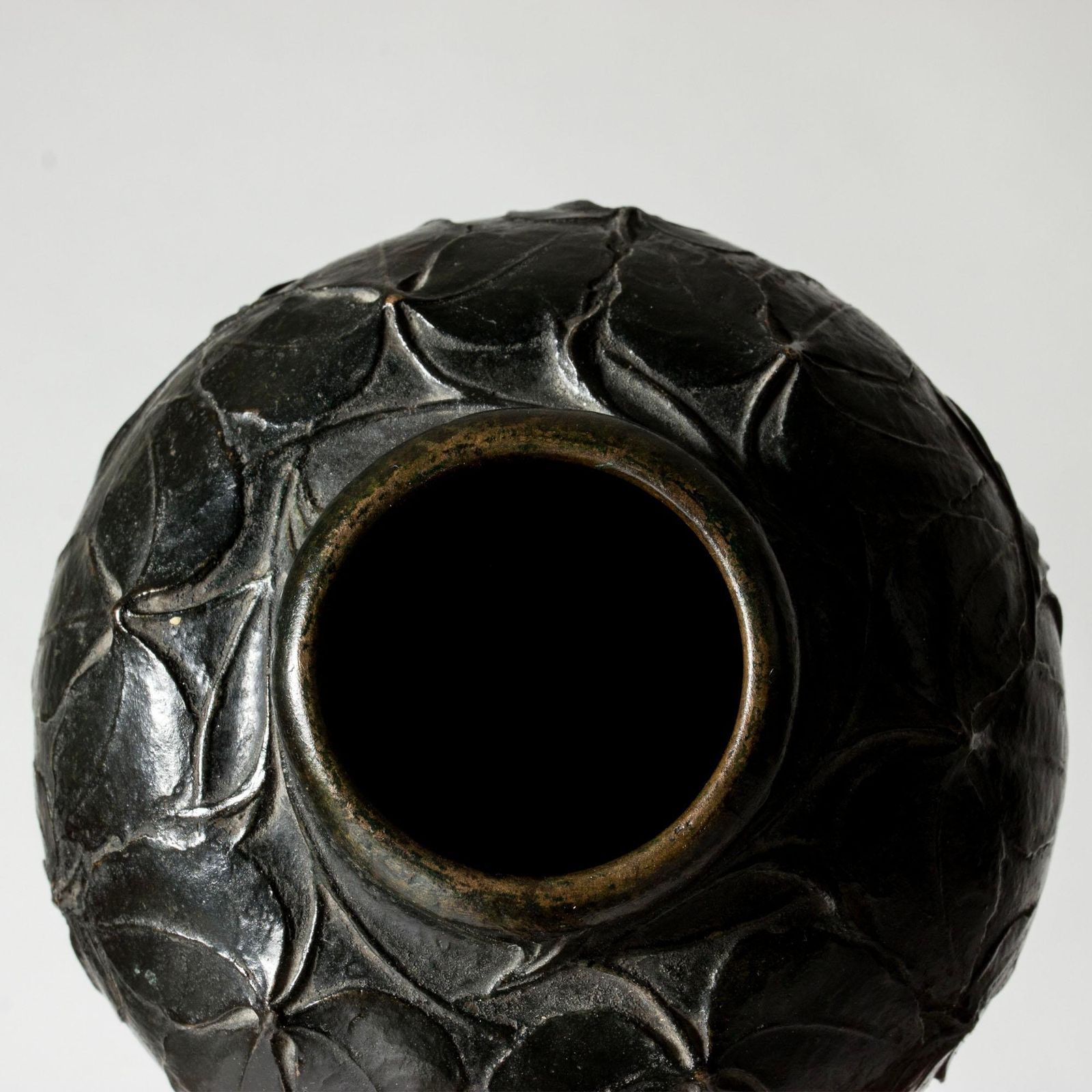 Art Noveau Bronze Vase By Hugo Elmqvist, Sweden, Ca 1900 photo 1637.0
