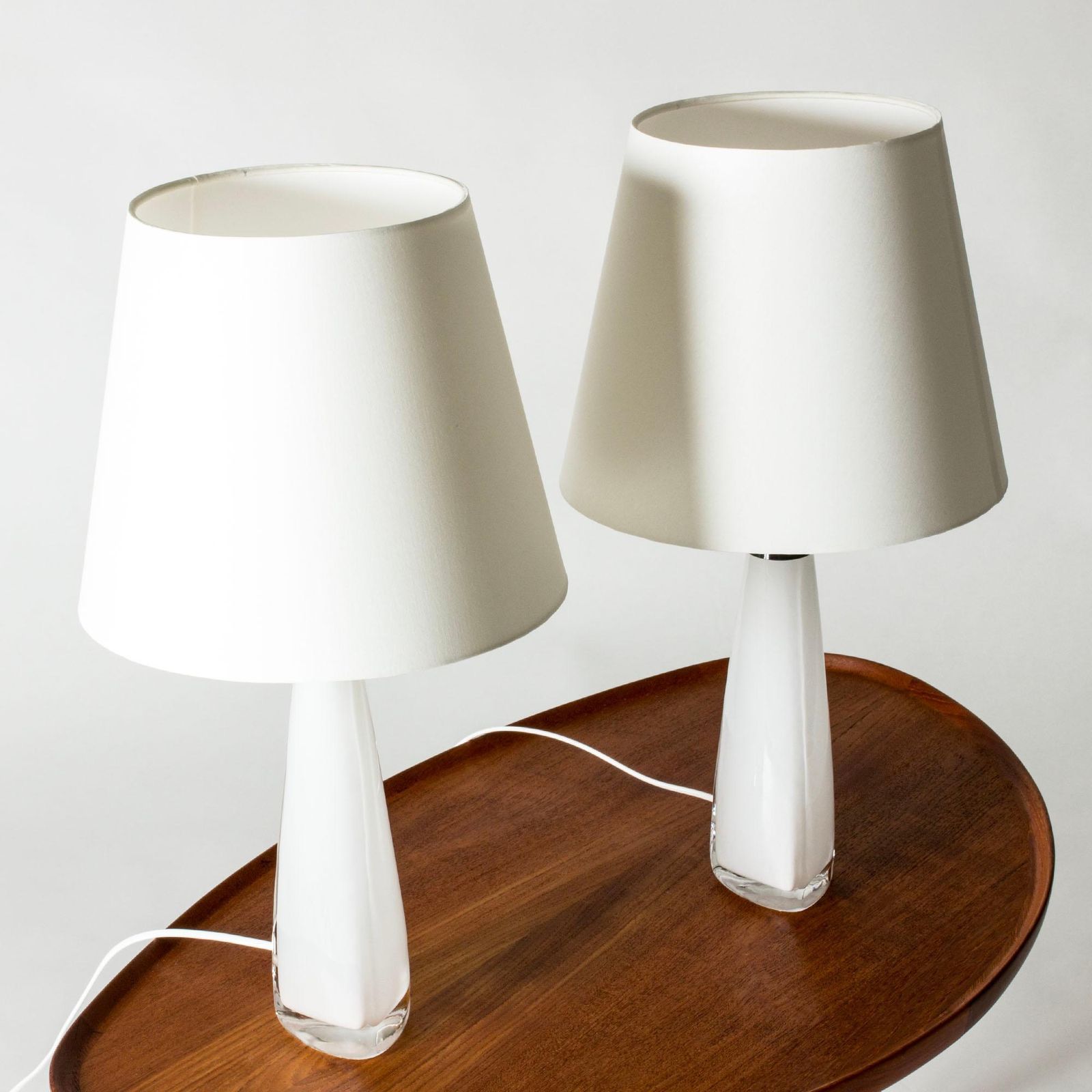 Mid-century glazen tafellampen van Carl Fagerlund, Orrefors, Zweden, jaren 1960 photo for sale
