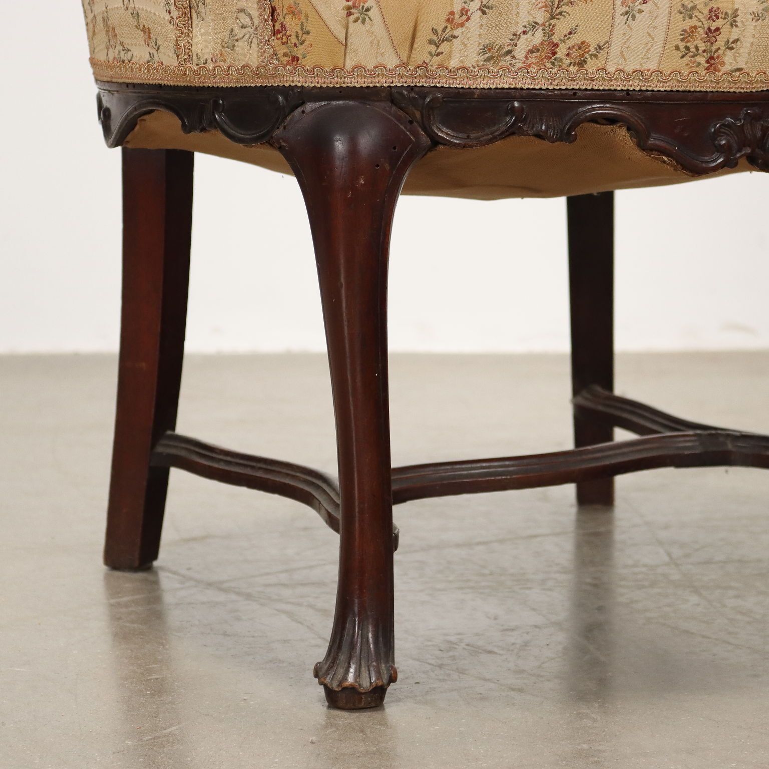Fauteuil Barokstijl Walnoot Italië XX Eeuw photo vinterior