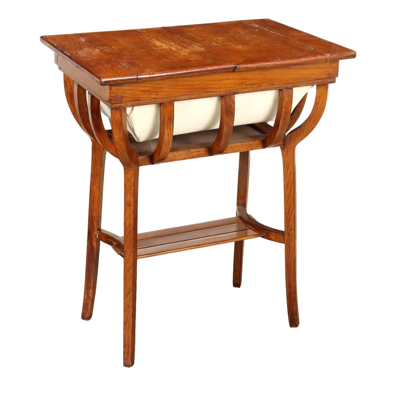 Salontafel Art Nouveau Stof Openklapbaar Blad XX Eeuw