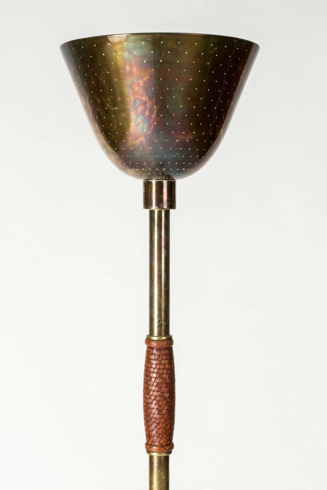 Finnish Midcentury Modern Brass Floor Lamp By Carl Axel Acking, Sweden, 1930s photo furniture