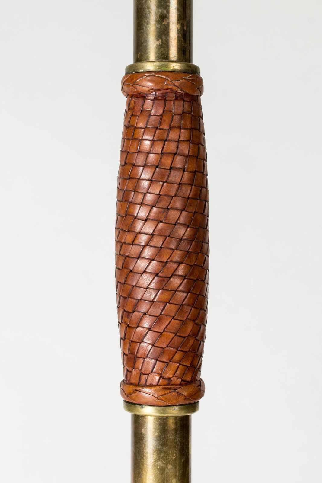 Finnish Midcentury Modern Brass Floor Lamp By Carl Axel Acking, Sweden, 1930s photo Lighting