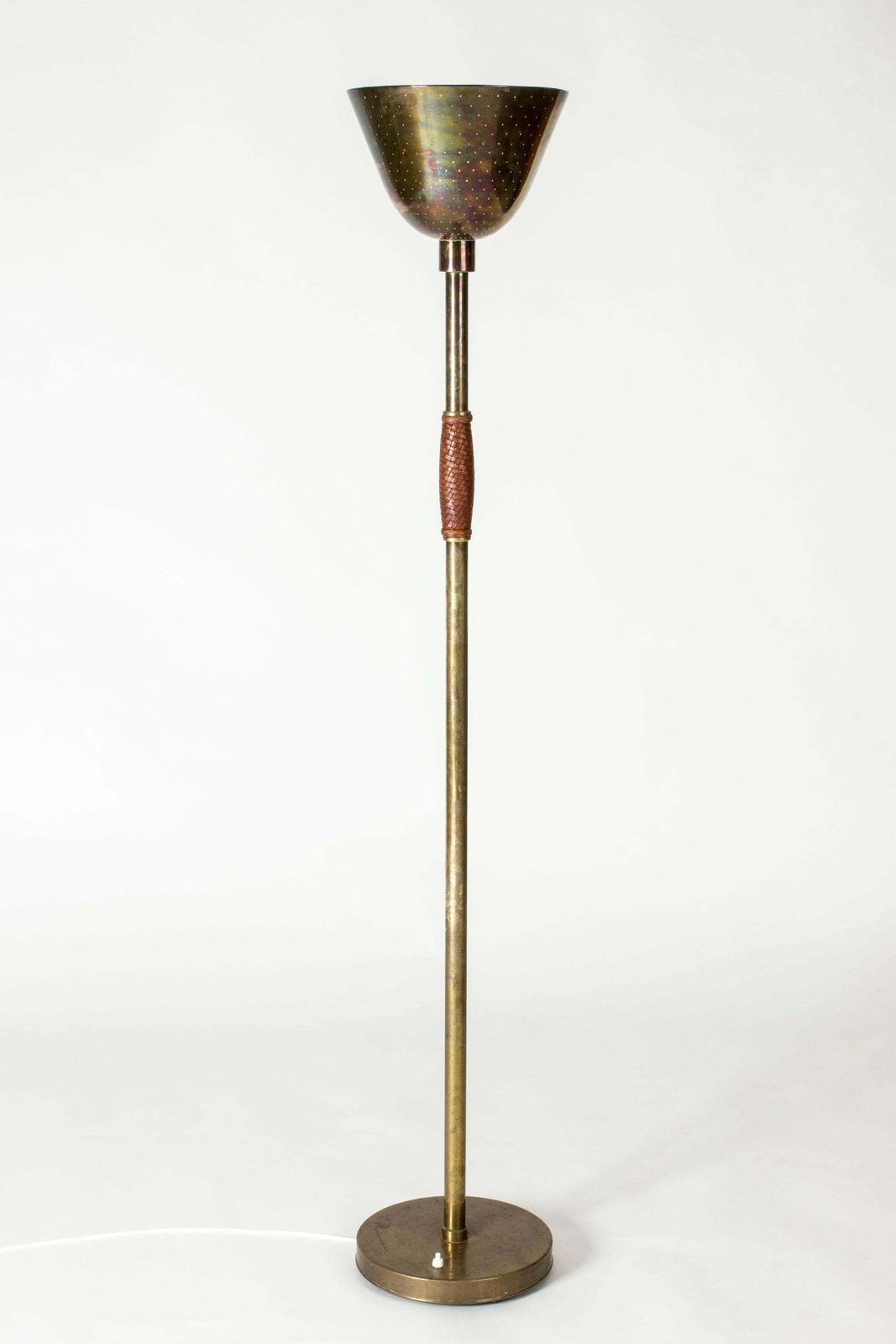 Finnish Midcentury Modern Brass Floor Lamp By Carl Axel Acking, Sweden, 1930s photo buy