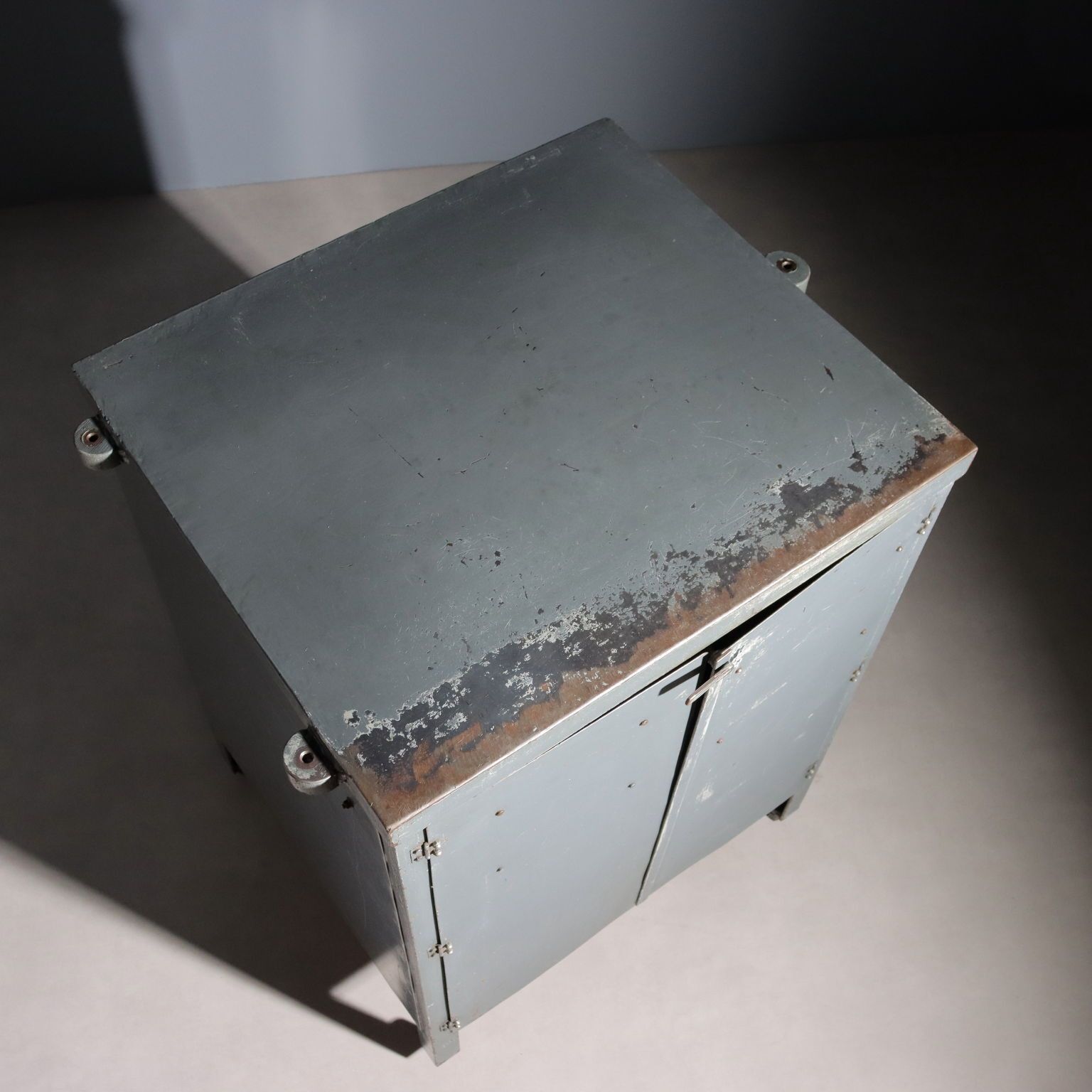 photo for sale Industrial Cabinet Design Wood Metal Italy 1960s