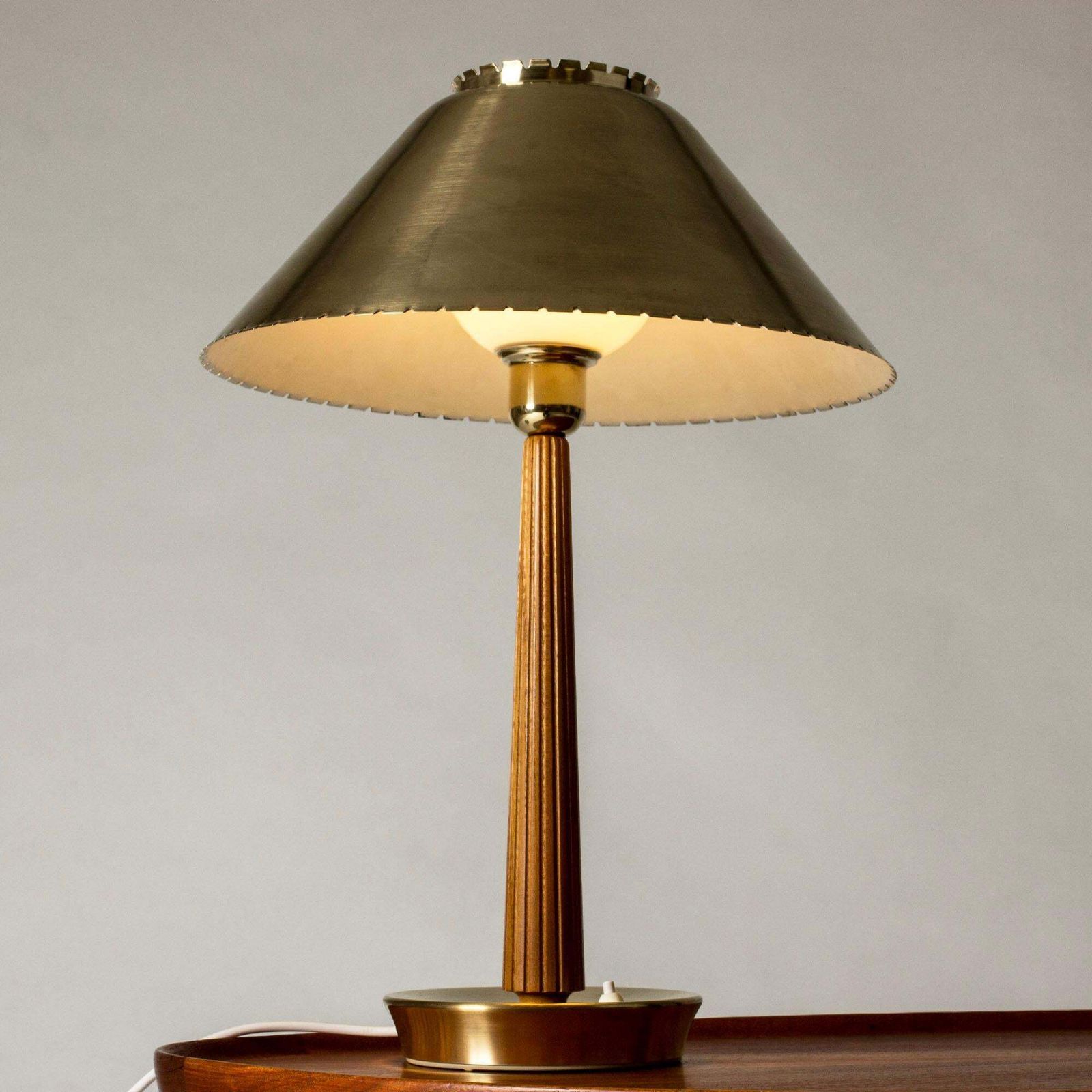 Modernist Table Lamp By Hans Bergström, Ateljé Lyktan, Sweden, 1940s photo vintage