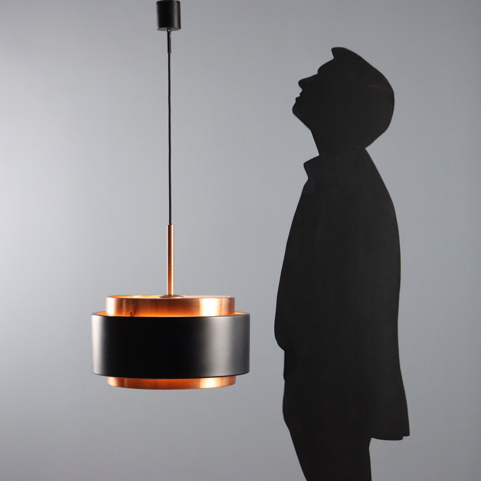 Lampe vintage en métal cuivré et verre, design italien, années 1960 photo furniture