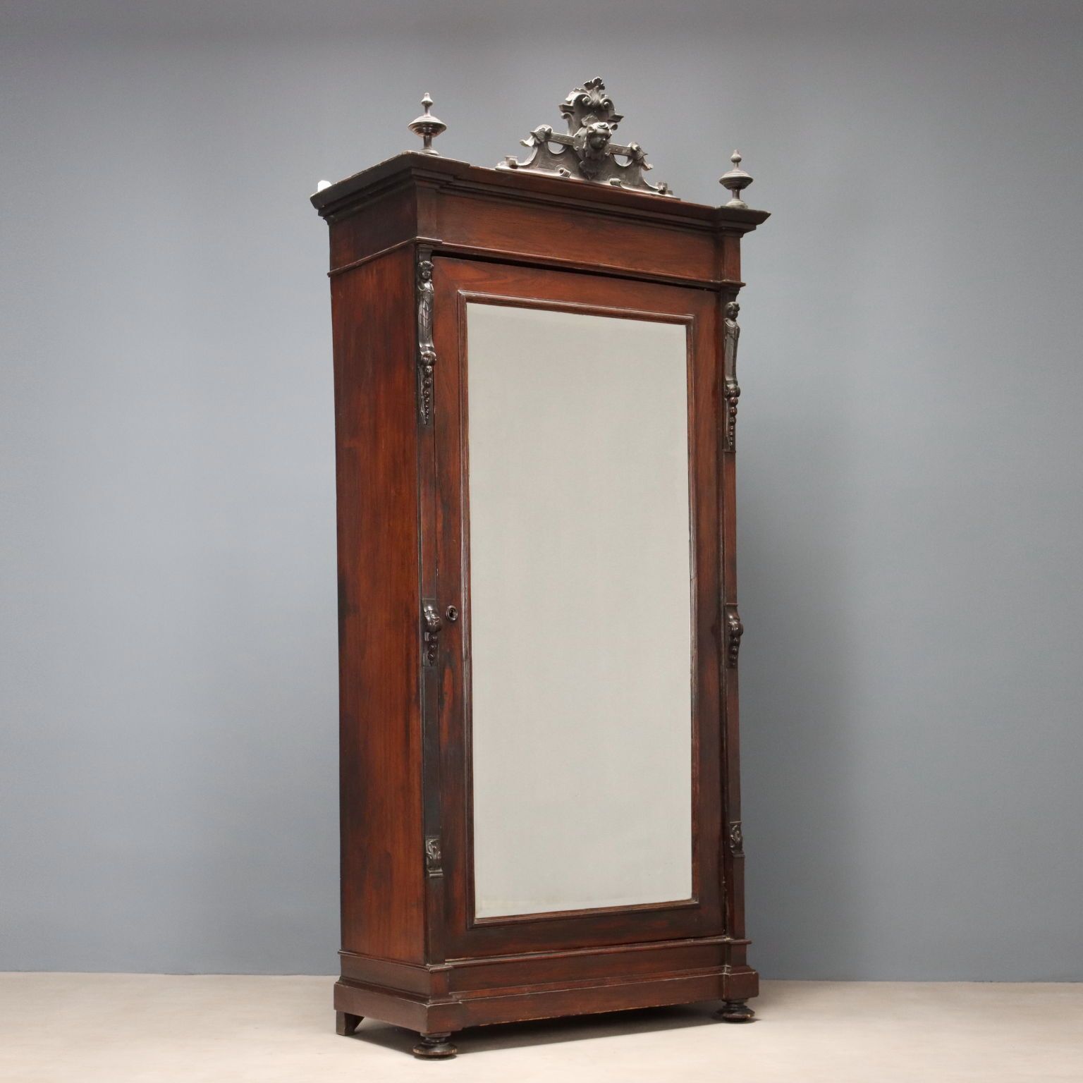 Bois De Violette Veneered Wardrobe Italy 19th Century