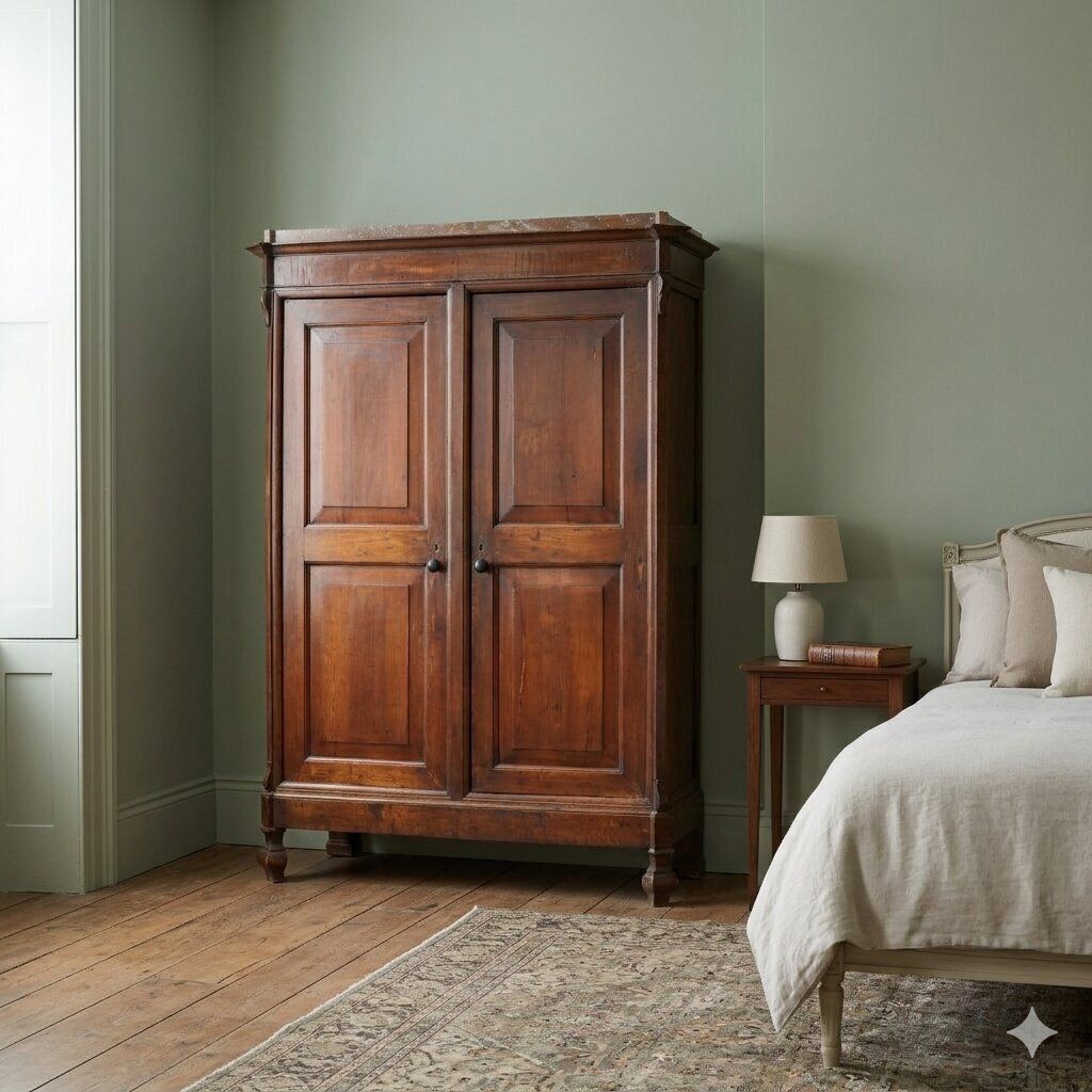 Armoire d'époque en noyer et peuplier, Italie, XVIIIe siècle photo furniture
