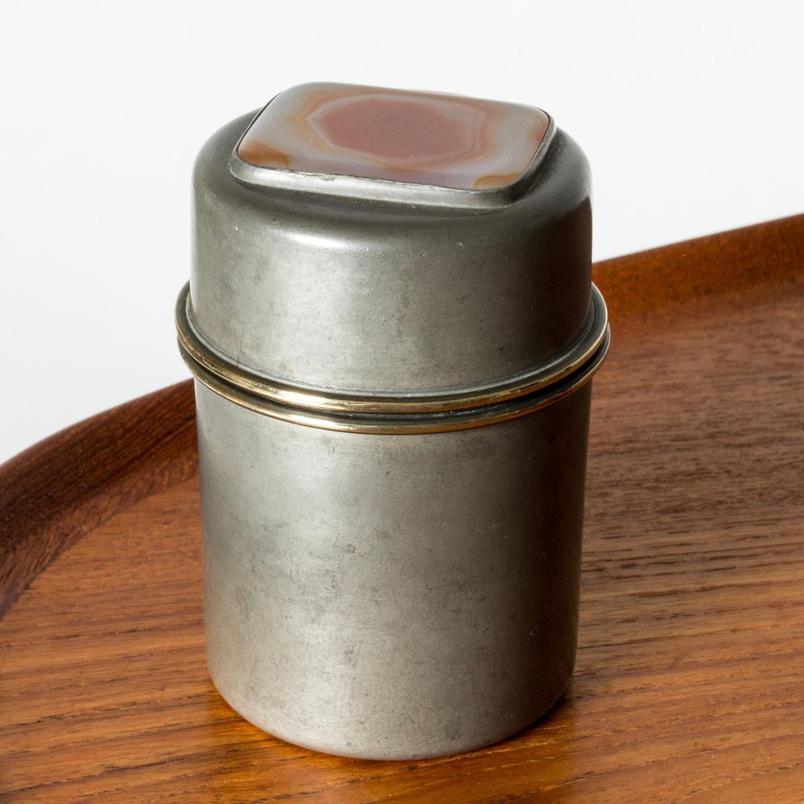 Midcentury Scandinavian Pewter Jar By Estrid Ericson, Svenskt Tenn, Sweden, 1954 photo Home Decor