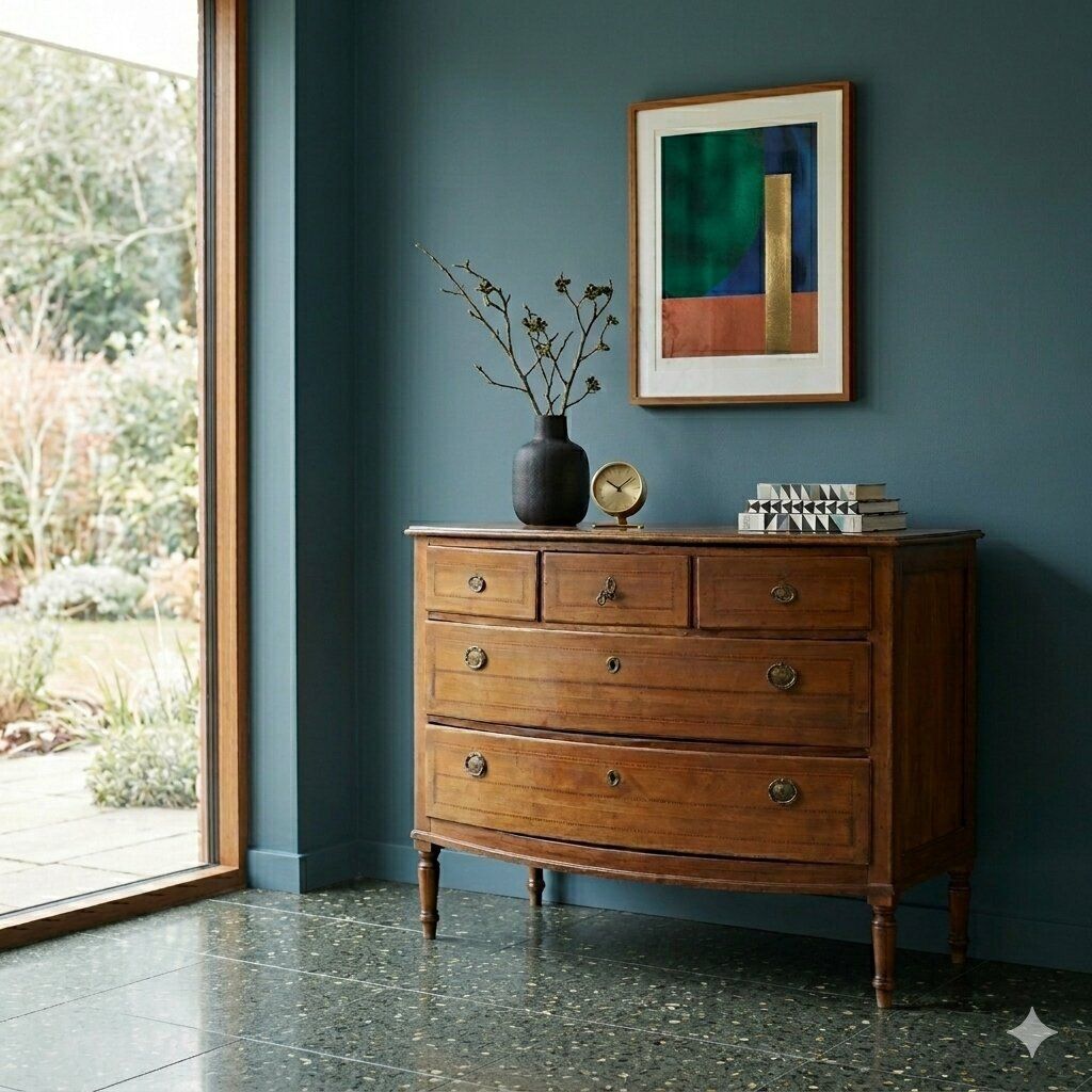 Commode d'époque en noyer 5 tiroirs, Italie, XIXe siècle photo furniture