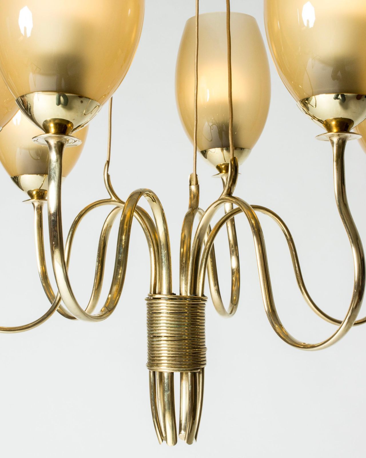 Lustre moderniste vintage par Paavo Tynell, Finlande, Taito Oy, années 1940 photo 17453.0