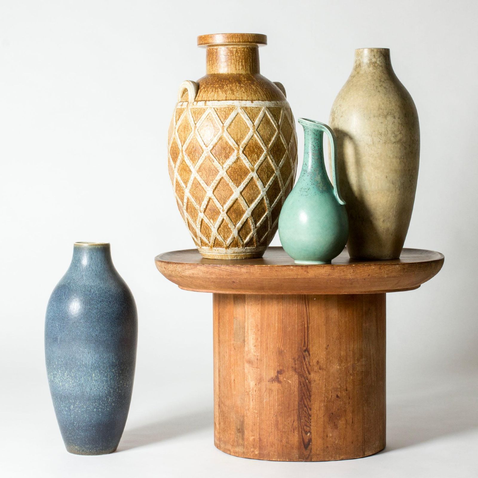 photo furniture Midentury Stoneware Floor Vase, Carl Harry Stålhane, Rörstrand, Sweden, 1950s