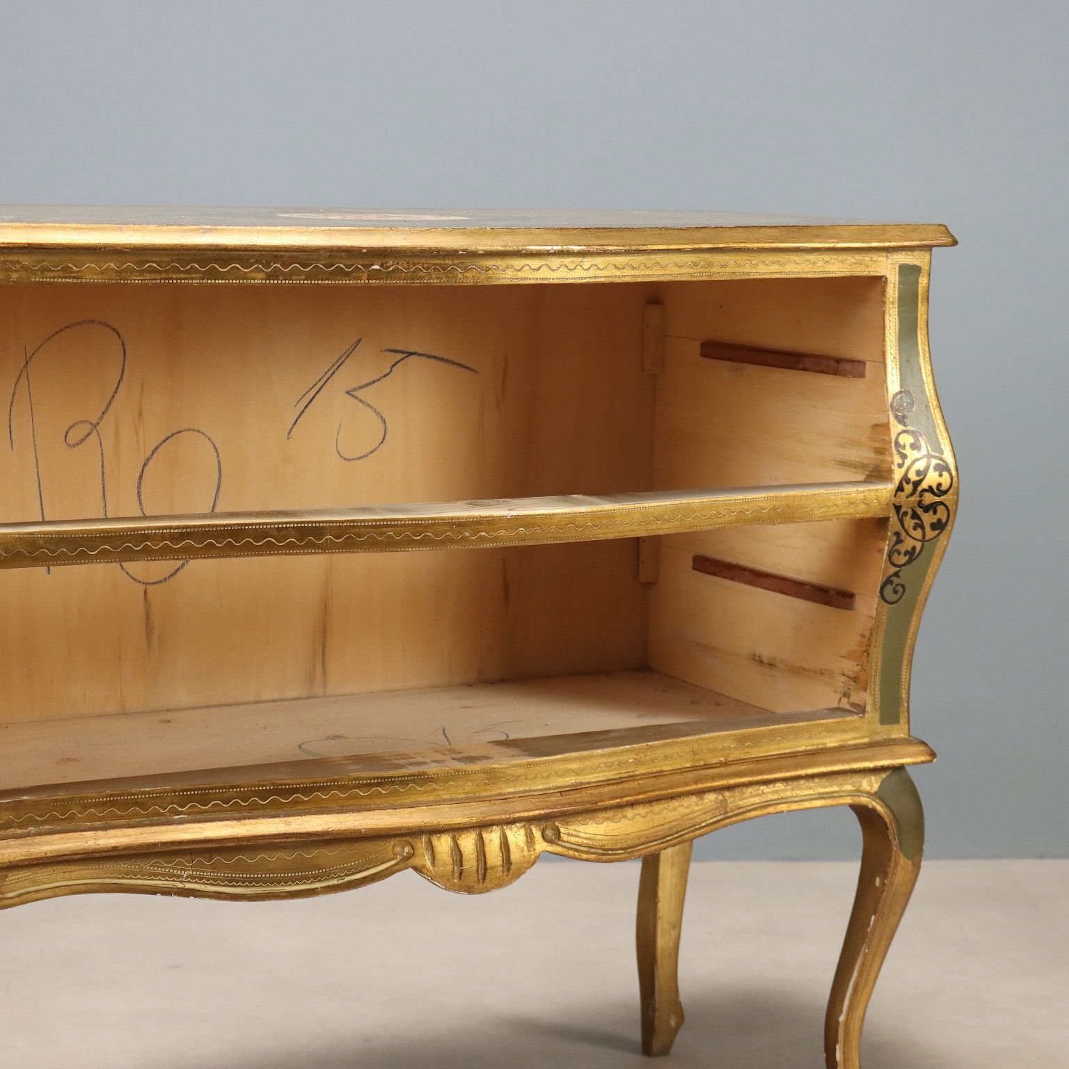 photo furniture Antique Chest Of Drawers Lacquered Painted Wood XX Century
