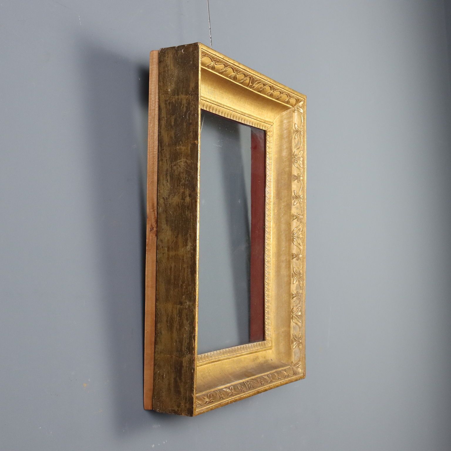 Empire Frame Gilded Wood Carvings Italy XIX Century photo for sale