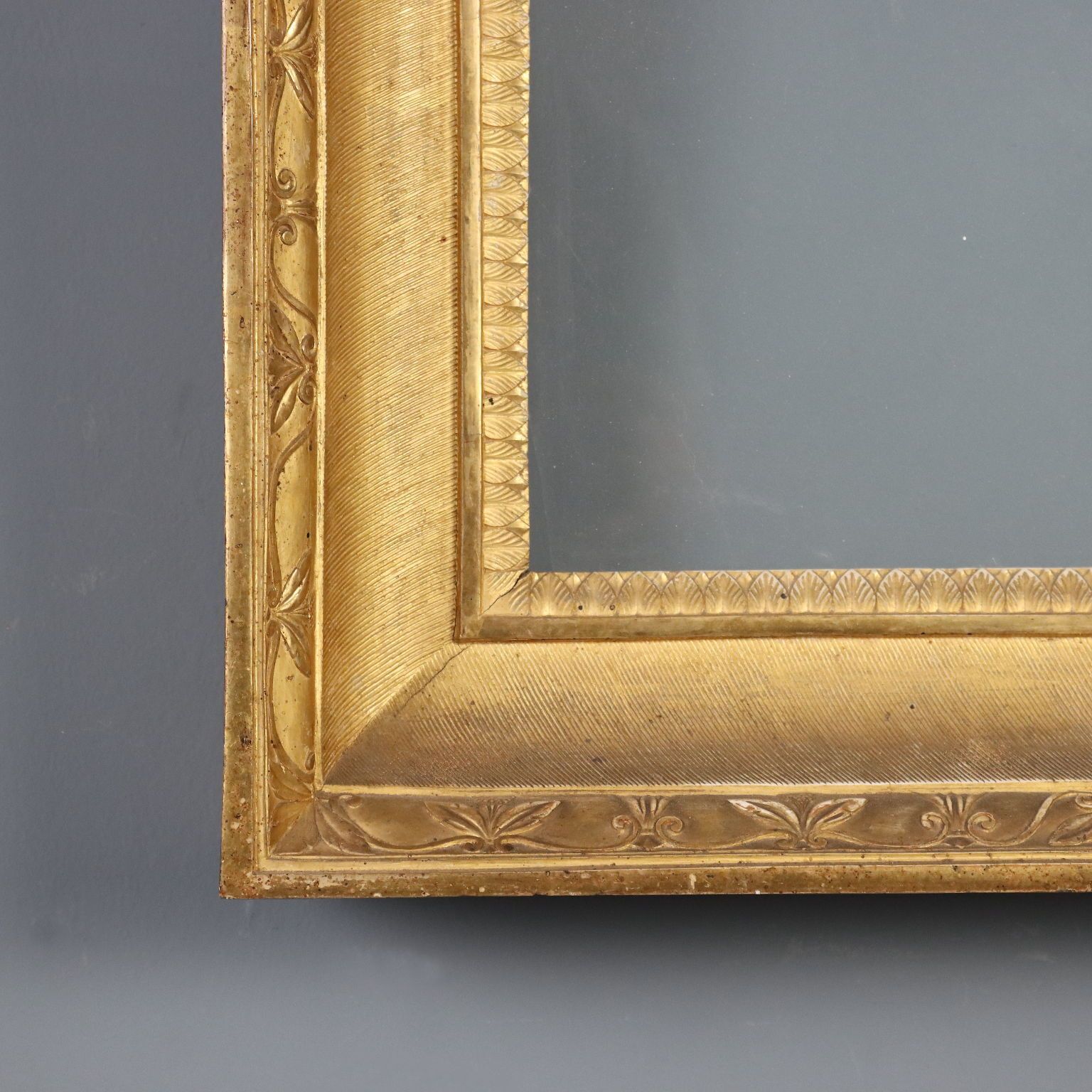 Empire Frame Gilded Wood Carvings Italy XIX Century photo vinterior