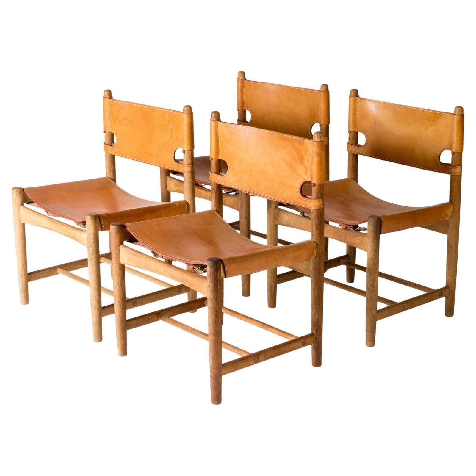 Mid-century stoelen by Børge Mogensen, Denemarken, ca. jaren 1960, set van vier