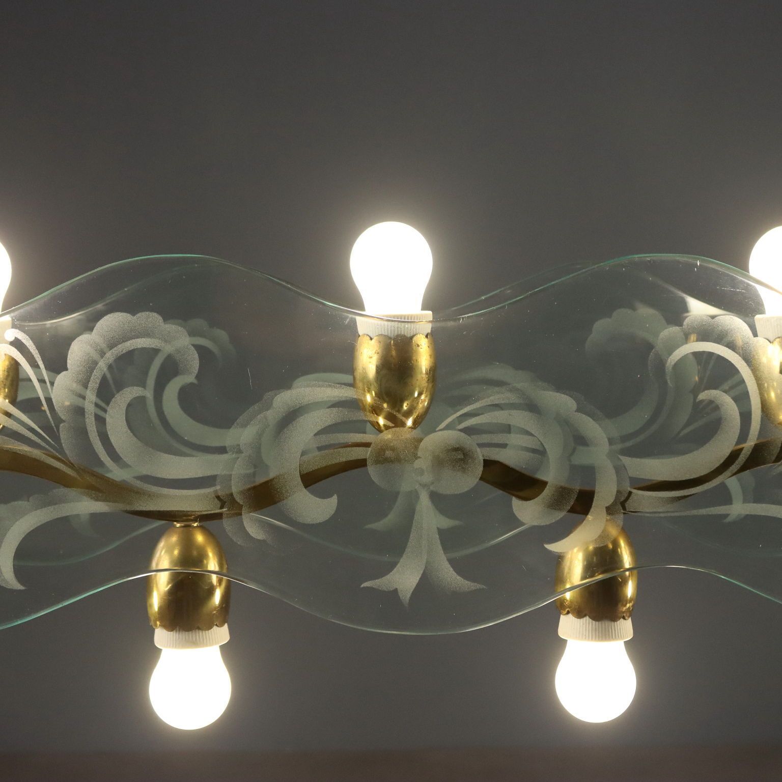 Elegant 1950s Chandelier With Nine Light Points photo for sale
