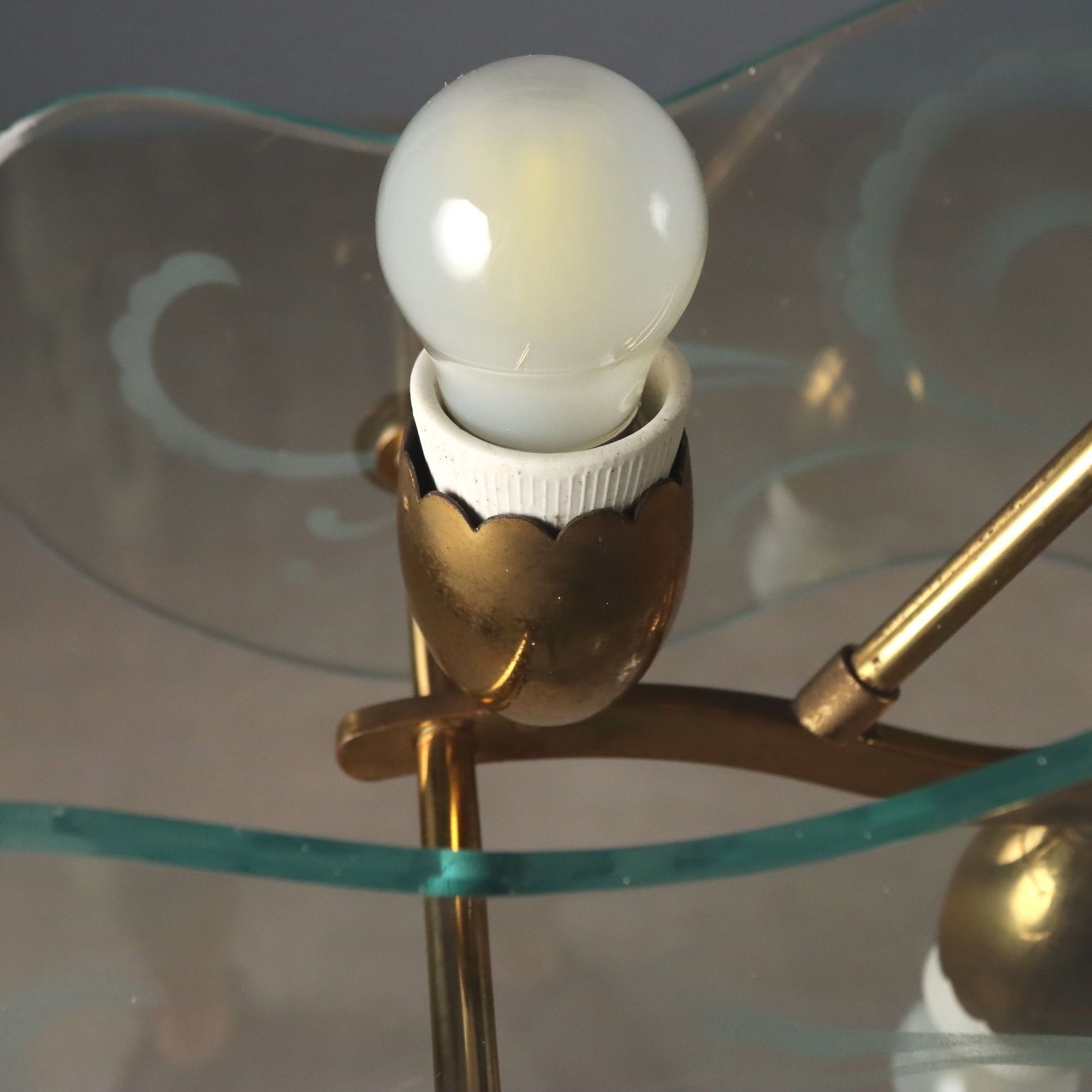Elegant 1950s Chandelier With Nine Light Points photo vinterior