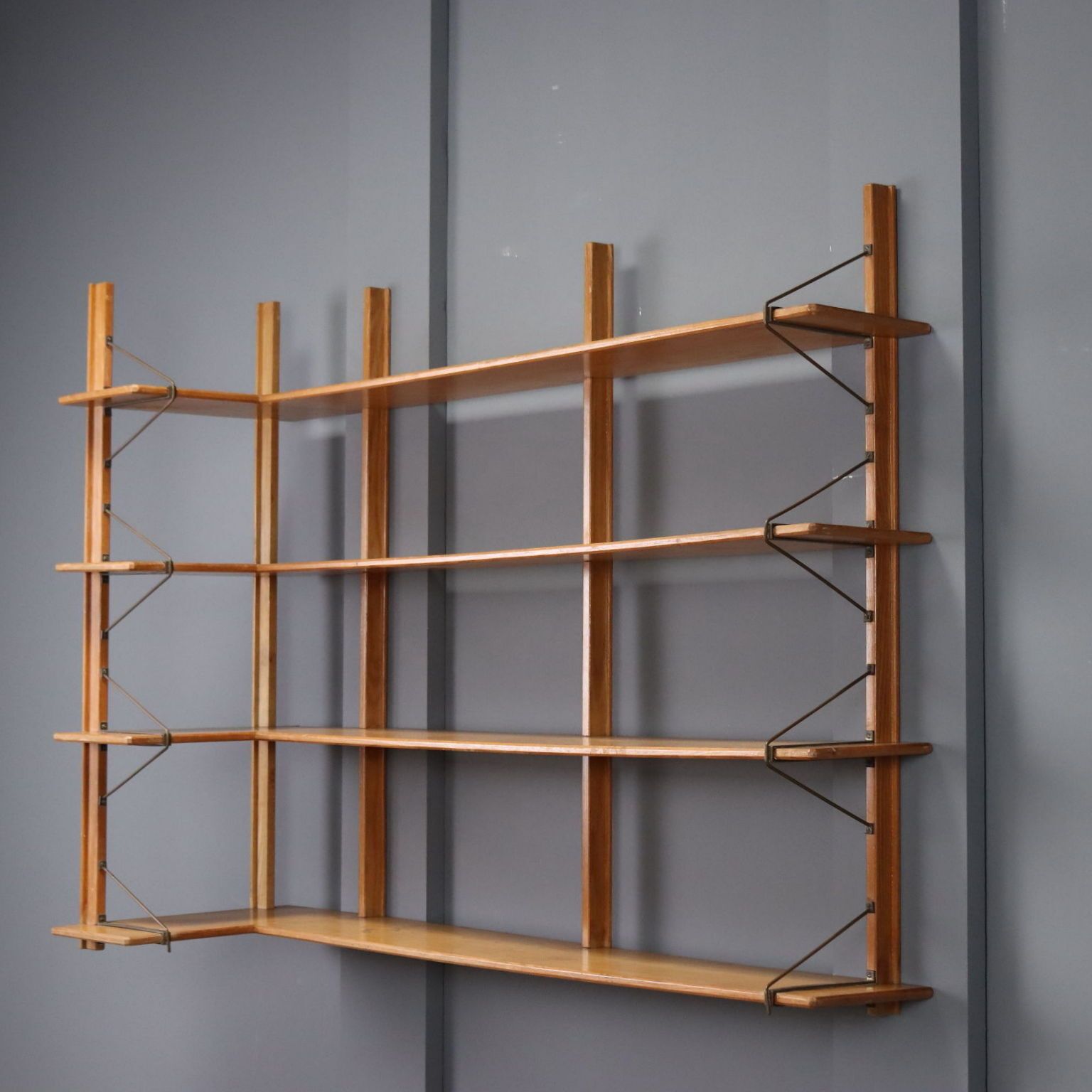 Vintage Corner Bookshelf From The 1960s photo for sale