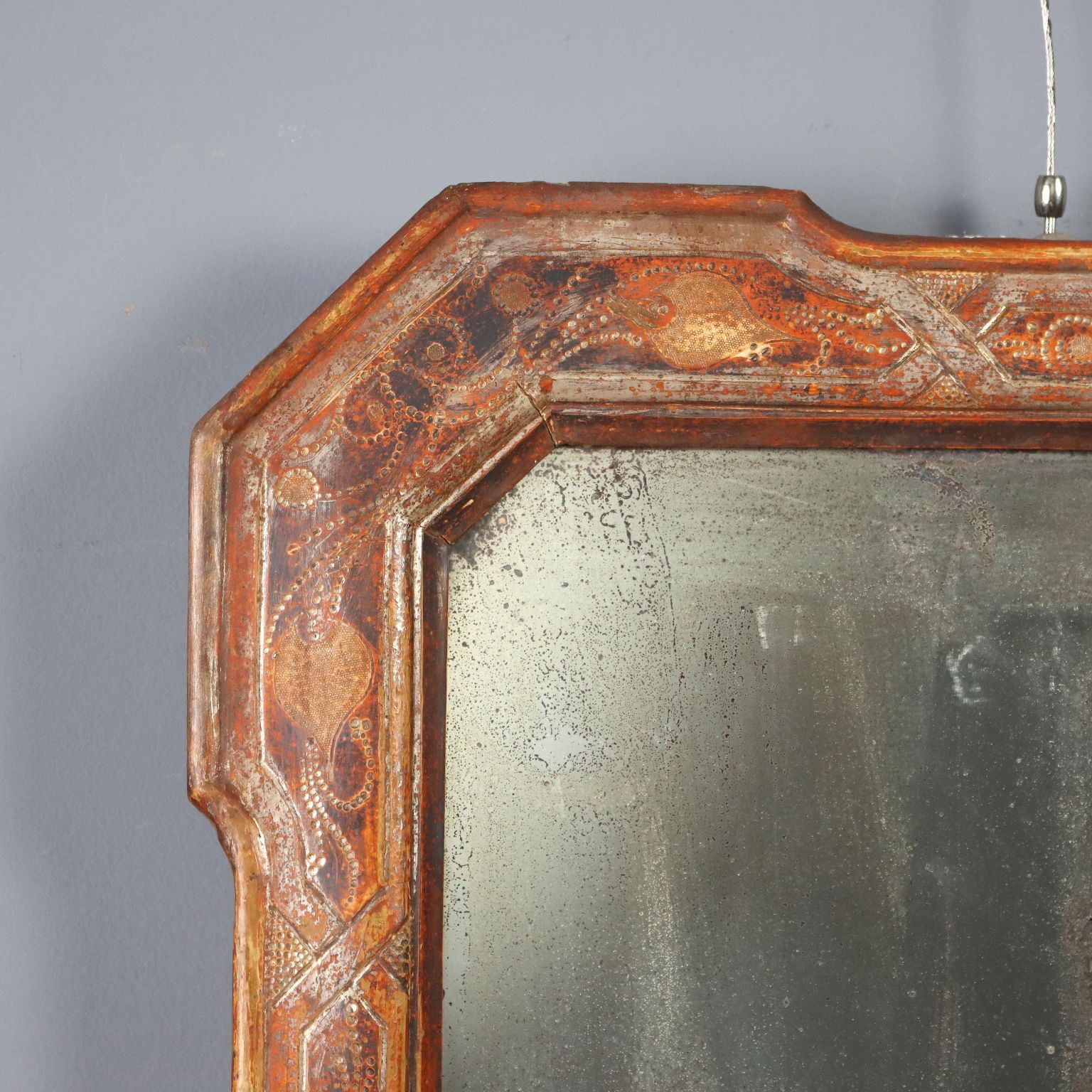 Antique Cabaret Mirror Silver Plated France XIX Century photo Home Decor