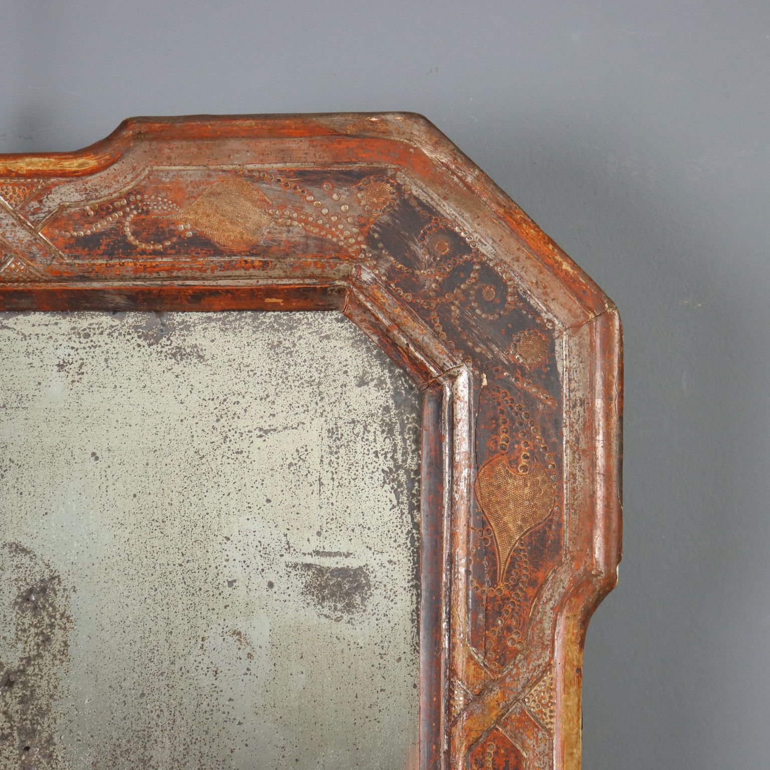 Antique Cabaret Mirror Silver Plated France XIX Century photo 420.0