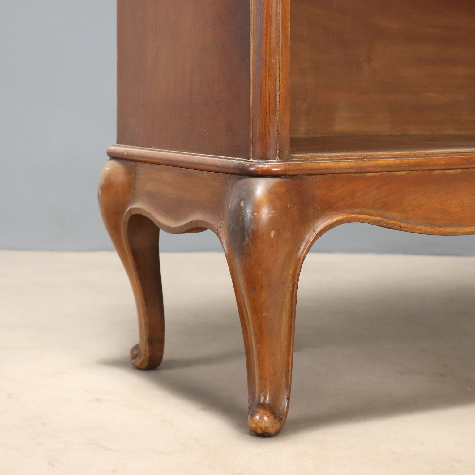 Open Walnut Bookcase With Balustrade   Italy 20th Century photo buy