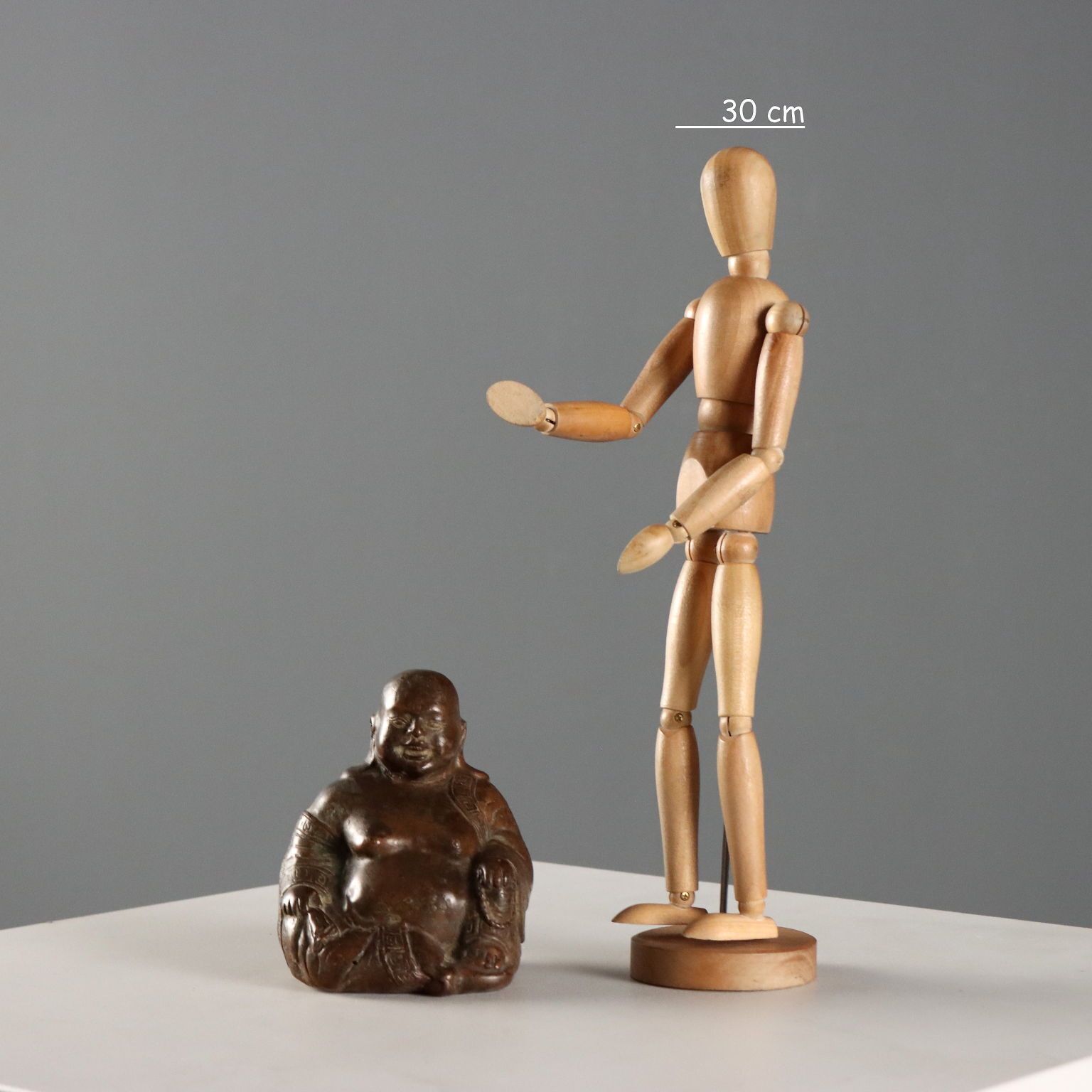 Sculpture en bronze du moine immortel Budai photo furniture