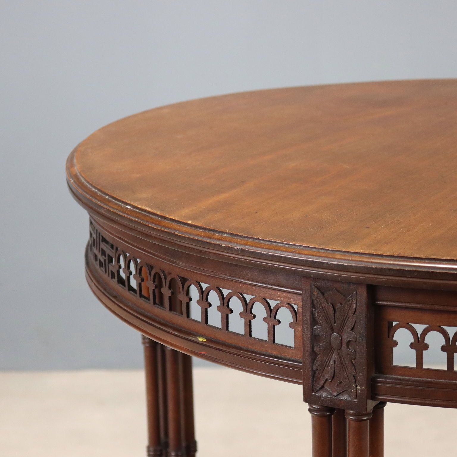 Ronde Mahonie Tafel   Engeland Begin 20e Eeuw photo for sale