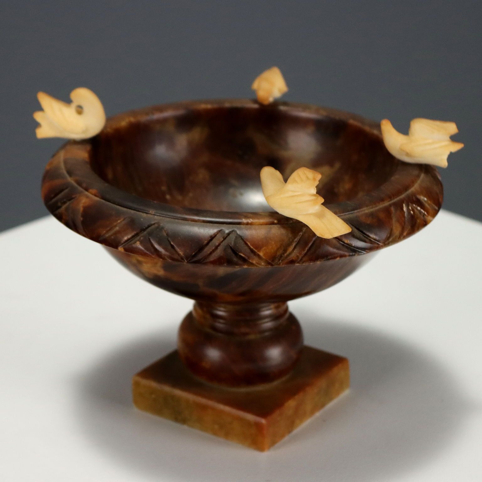 Alabaster And Onyx Centrepiece Stand